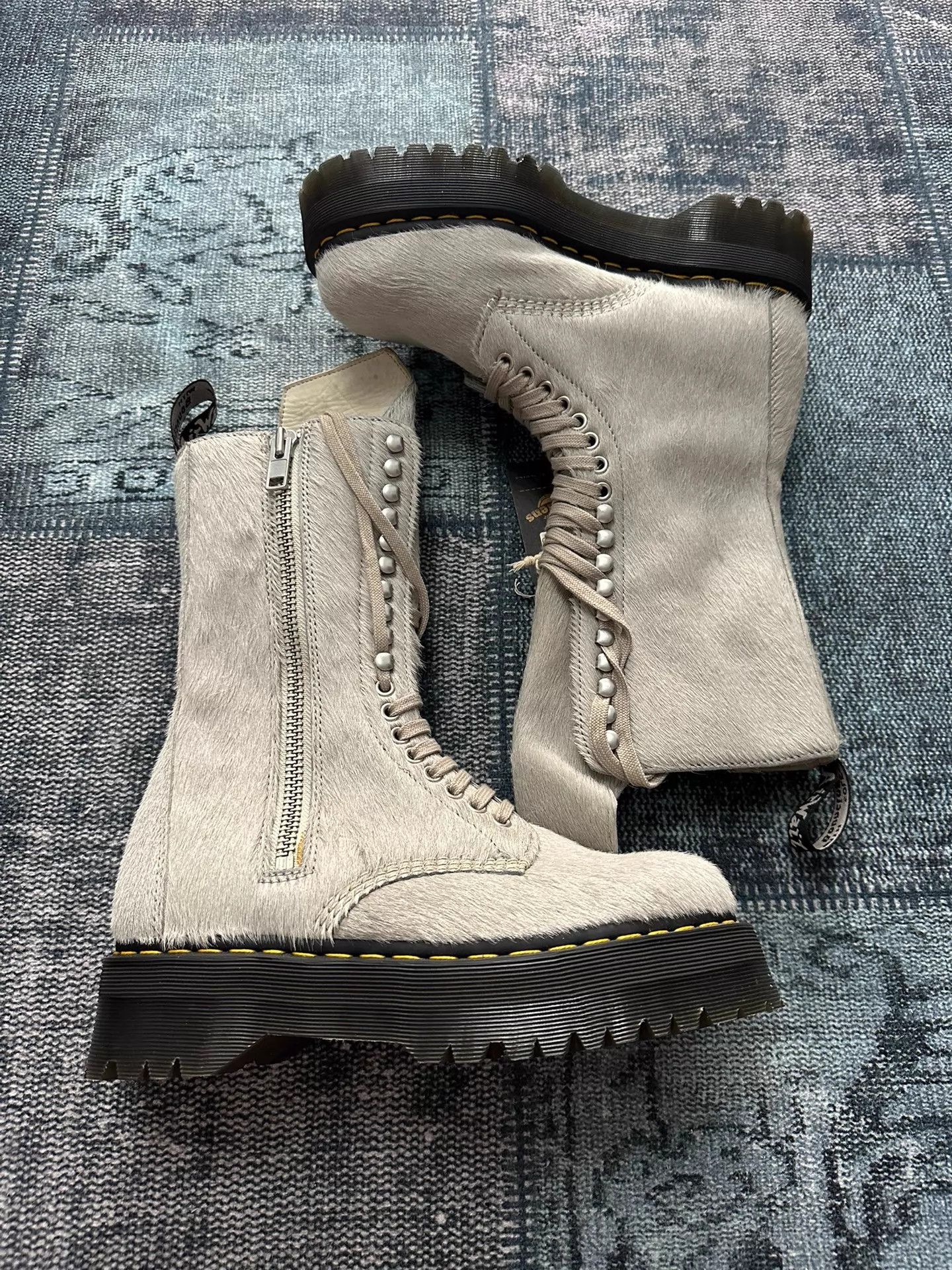 Rick Owens Rick Owens x Dr. Martens Horsehair Riding Boots 41/42 Size US 9 / EU 42 - 2 Thumbnail