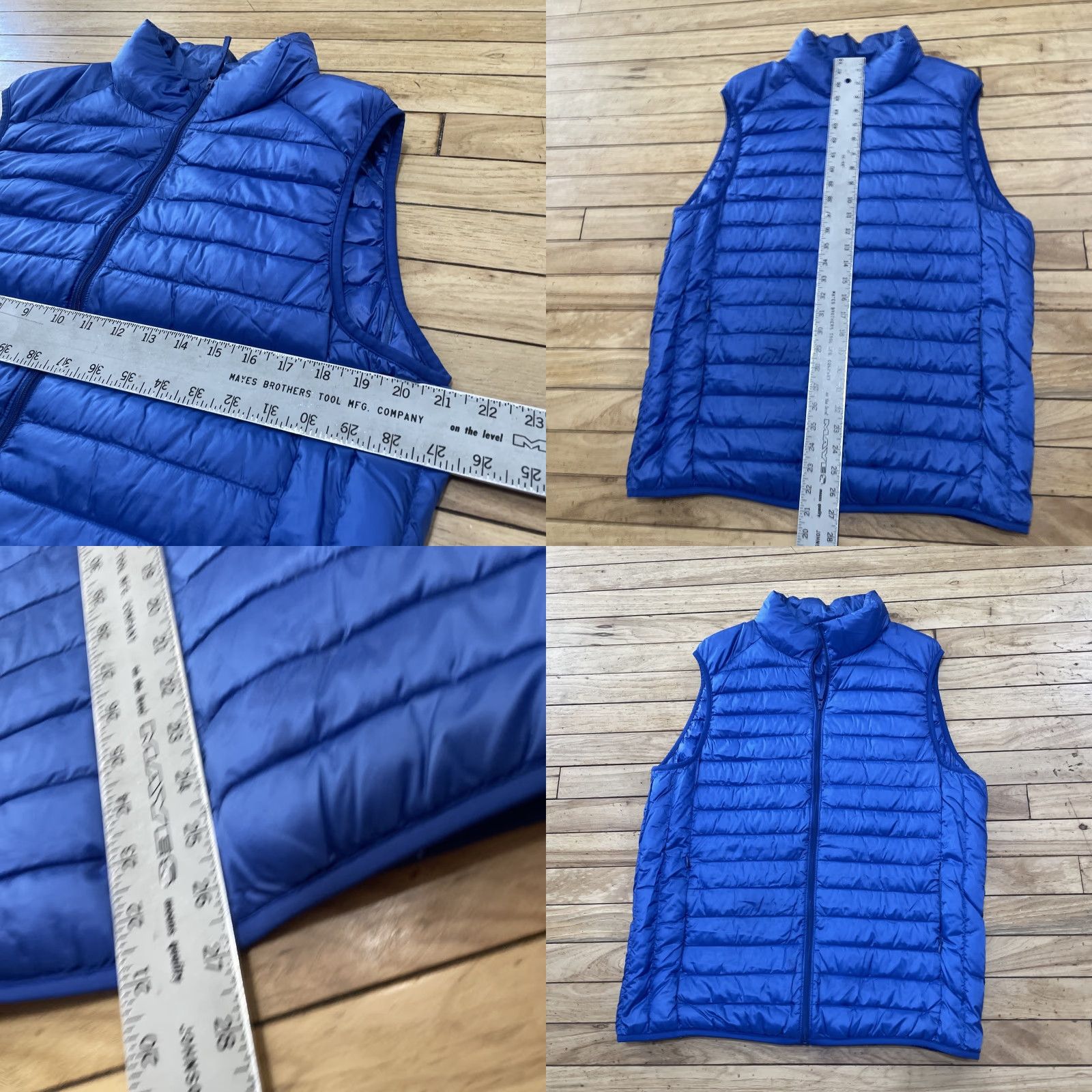 Uniqlo VINTAGE Uniqlo Vest Adult L Electric Blue Lightweight Down Sleeveless Zip Gillet 42" Size US L / EU 52-54 / 3 - 8 Thumbnail