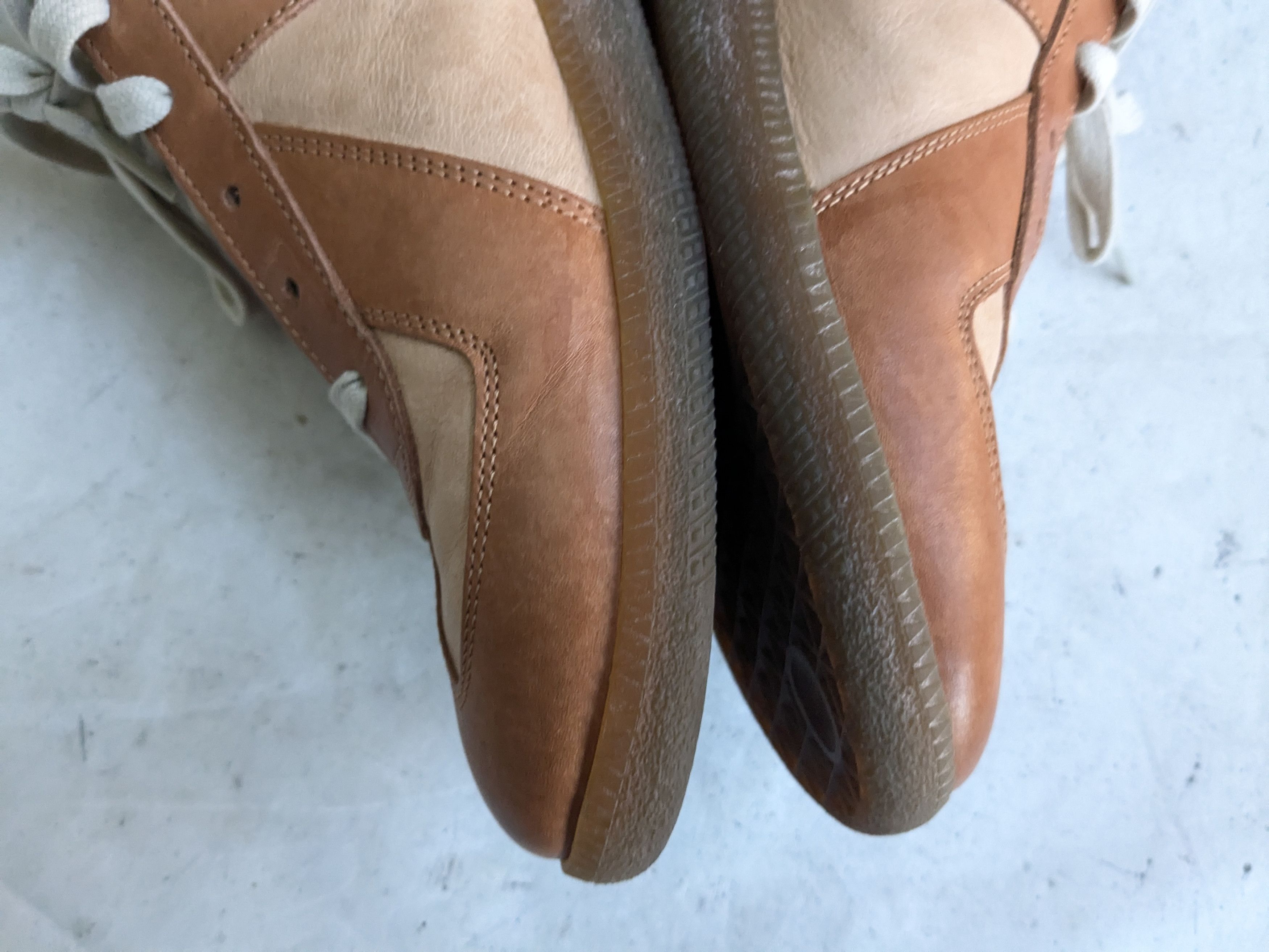 Maison Margiela Maison Margiela Gat Replica Brown 11 44 Leather Low Tops Size US 11 / EU 44 - 11 Thumbnail