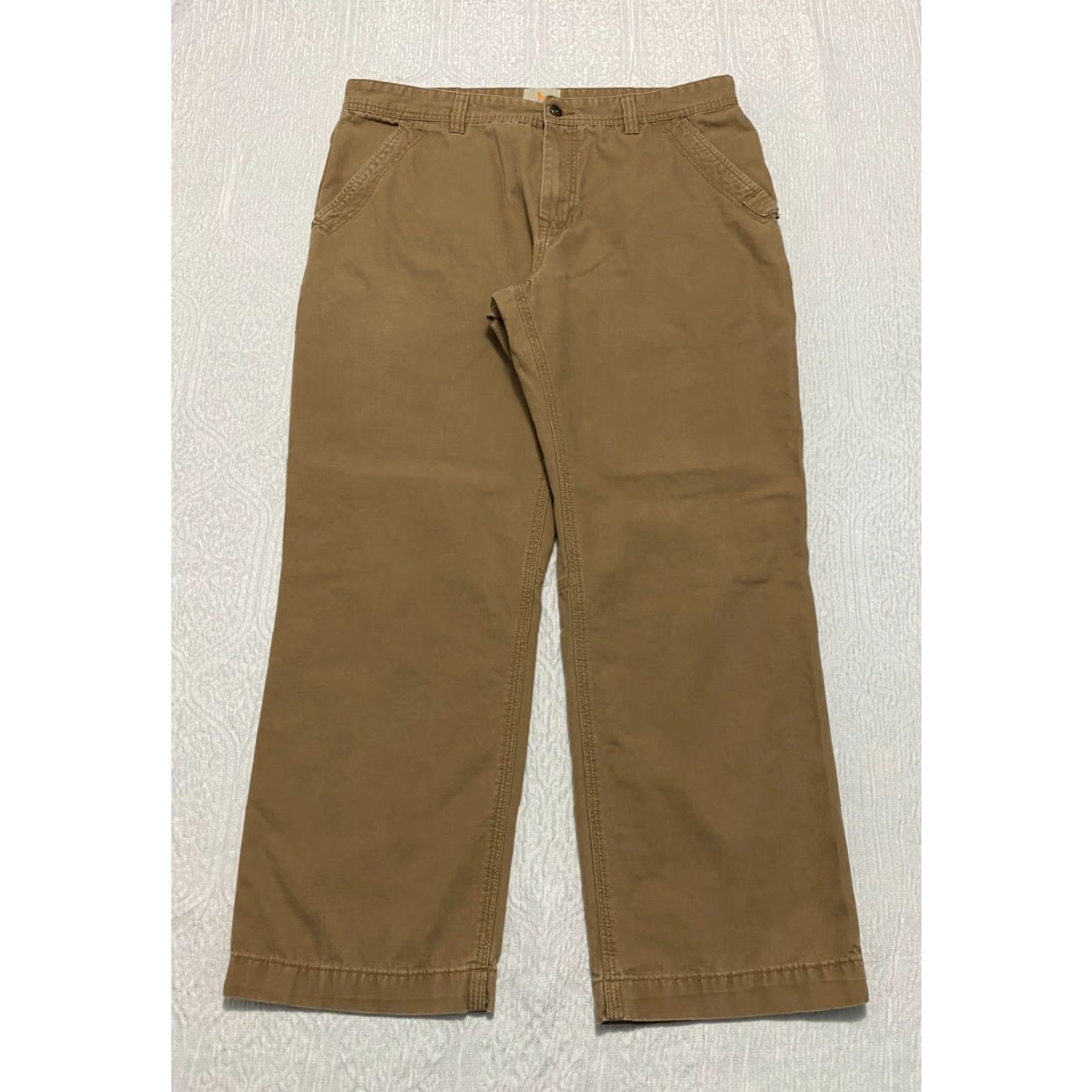 Vintage Field & Stream Carpenter Pants Men's 38×30 Brown Relaxed Straight Pants Size US 38 / EU 54 - 3 Thumbnail