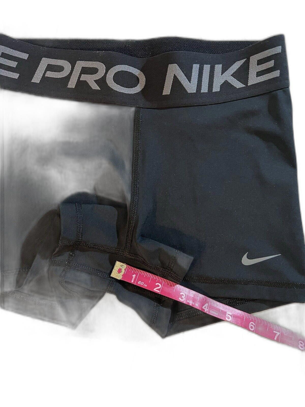 Nike NIKE PRO - Womens Black/Neon Compression Shorts 3”- Size S Size 28" / US 6 / IT 42 - 2 Thumbnail