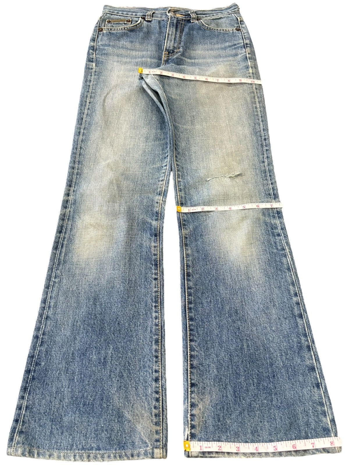 Calvin Klein Vintage Calvin Klein Distressed Flare Jeans Size 27" / US 4 / IT 40 - 12 Thumbnail
