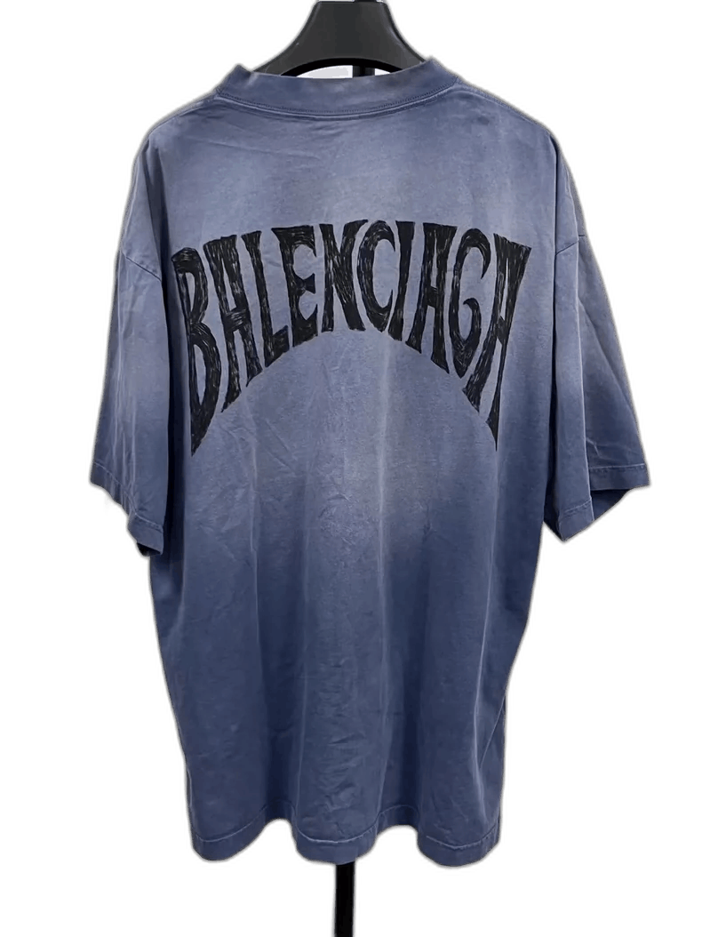 Balenciaga Letter Logo Embroidered Short Sleeve Tshirt-2505