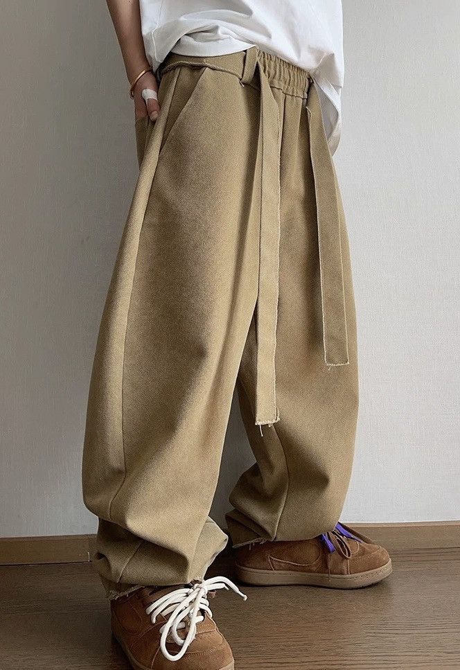 Japanese Brand × Vintage Cleanfit retro y2k workwear frayed loose baggy pants Size US 28 / EU 44 - 1 Thumbnail