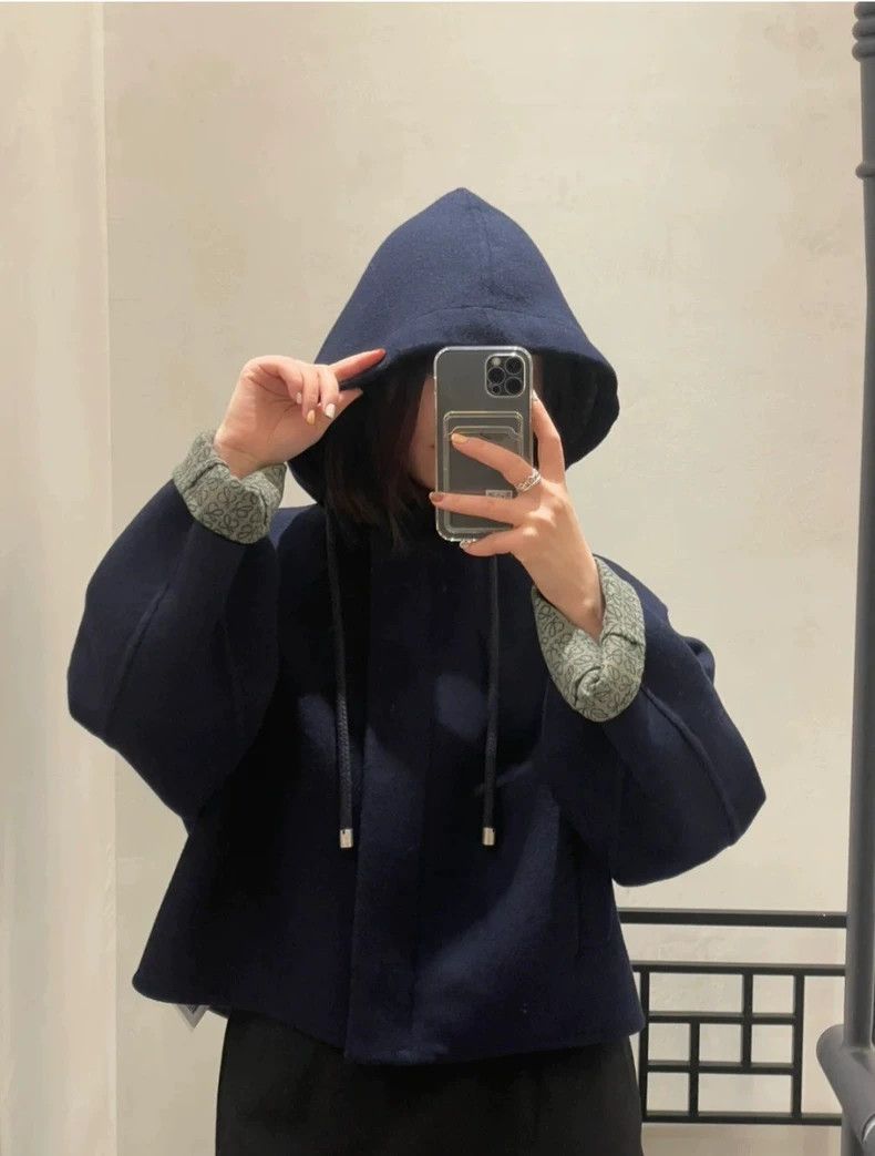 Loewe Loewe Midnight blue wool jacket with LOGO zipper and hood Size XS / US 0-2 / IT 36-38 - 8 Thumbnail