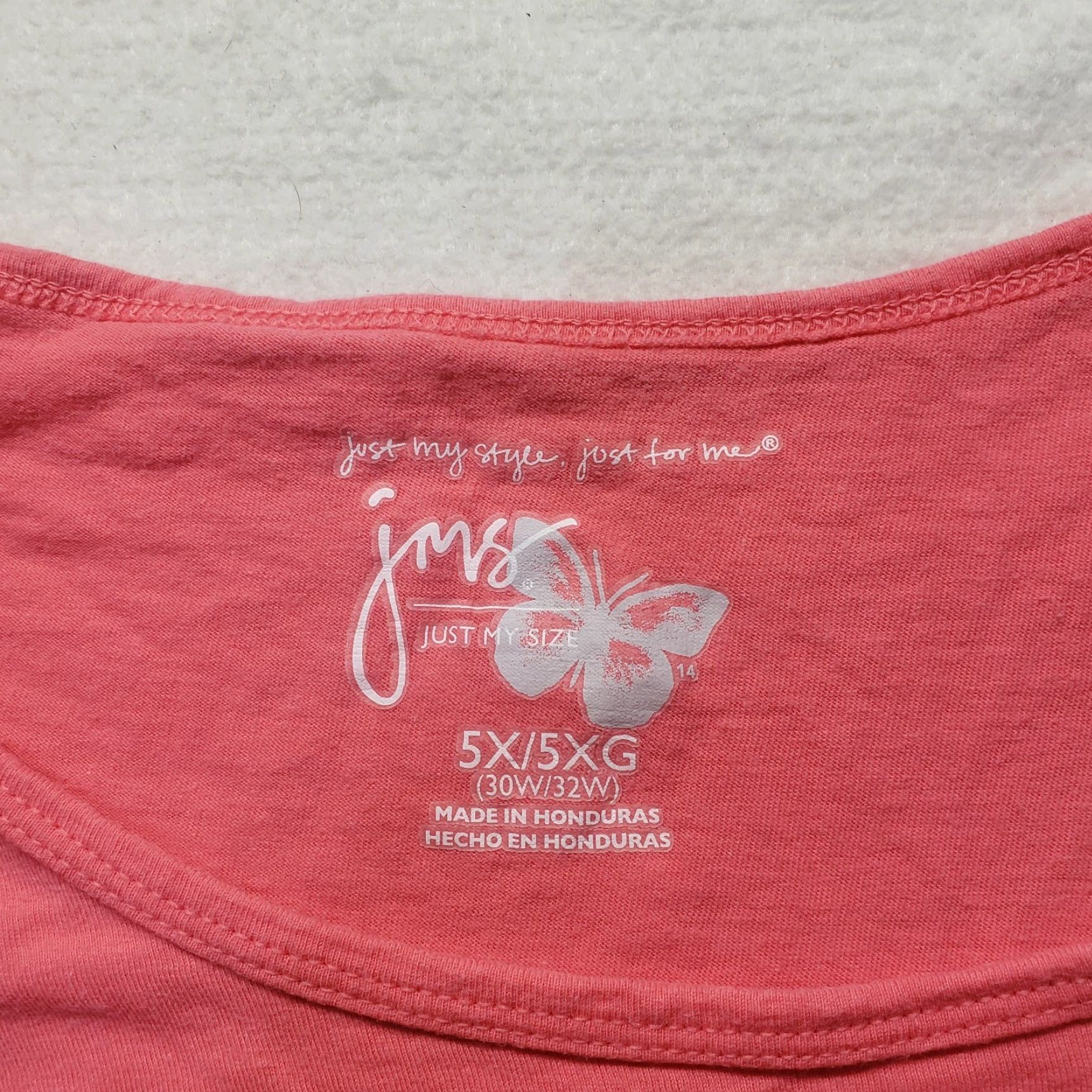 Vintage VINTAGE Just My Size Shirt 5X Plus Size Women Pink Short Sleeve Tee T-Shirt Crew Neck Womens Size XXL / US 16-18 / IT 52-54 - 2 Thumbnail