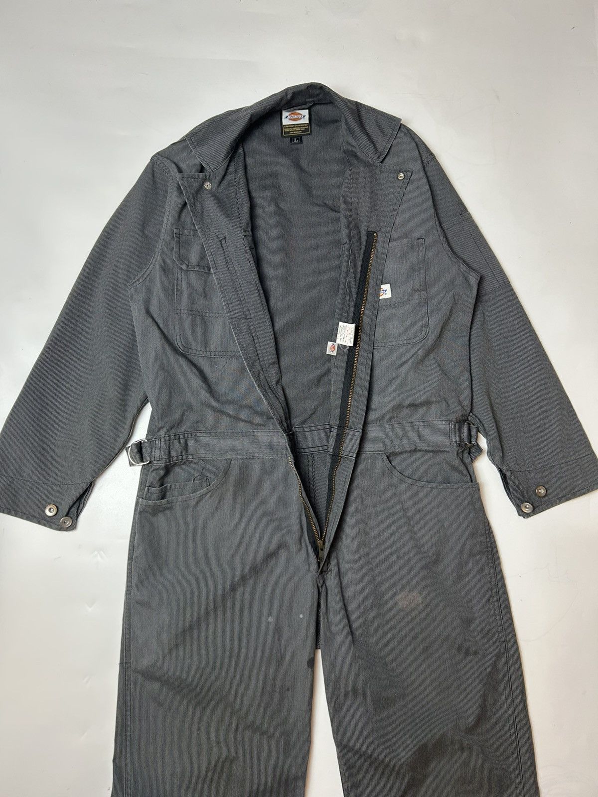 Dickies × Vintage VINTAGE DICKIES WORKERS STRIPE OVERALL Size US 37 - 3 Thumbnail