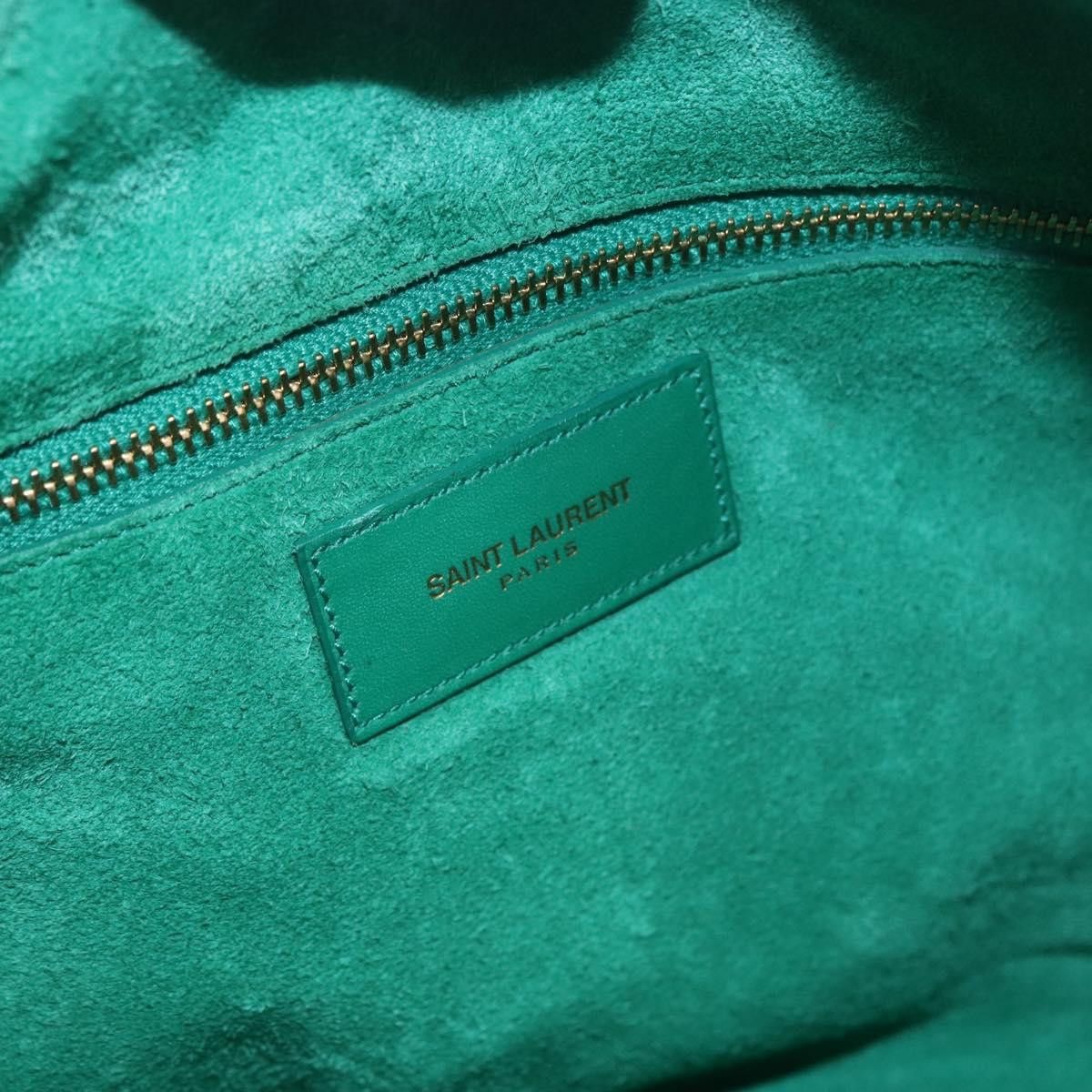 Saint Laurent Paris SAINT LAURENT Classic Duffle Bag Leather 2way Green Gold Size ONE SIZE - 23 Thumbnail