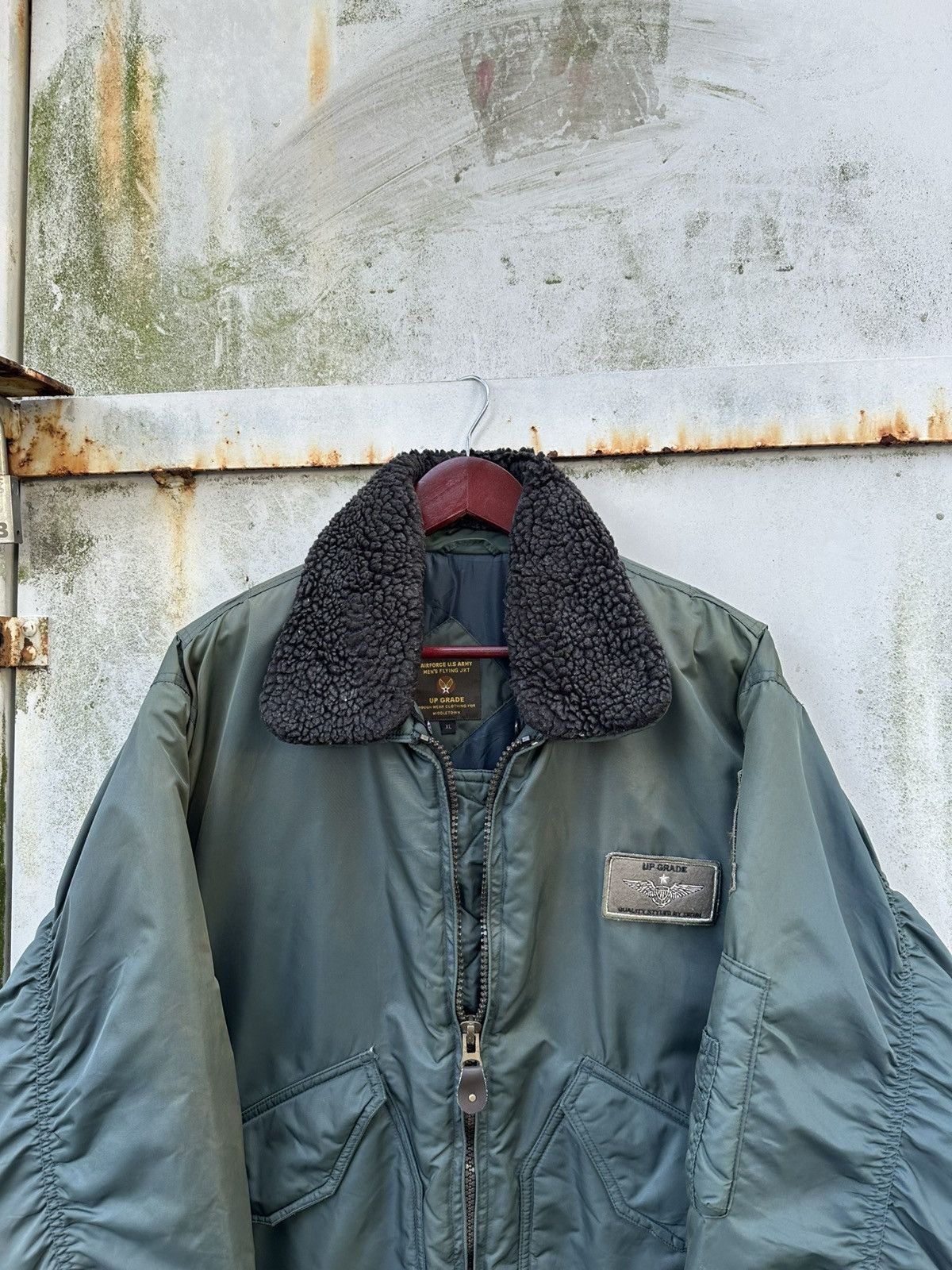 Vintage 🪖Vintage Faded US ARMY MEN’S Flying Bomber Jacket Size US XL / EU 56 / 4 - 6 Thumbnail