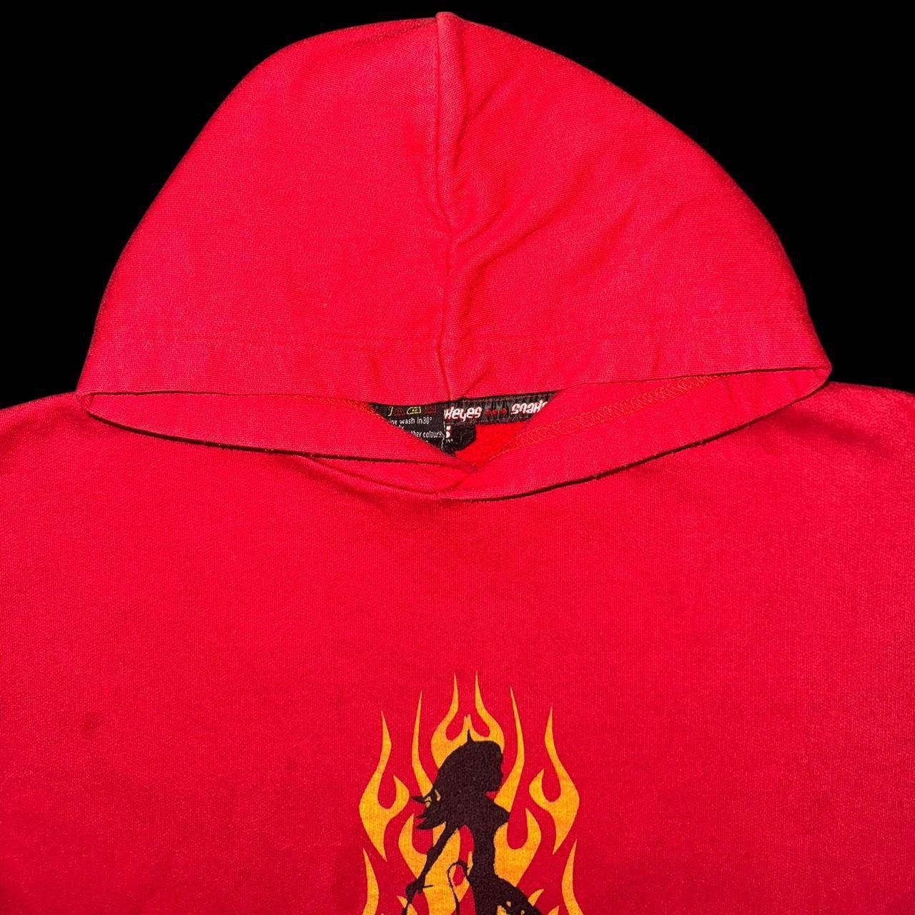 JNCO Y2K 2000s Snakeyes Pin Up Devil Girl Flame Cyber Punk Hoodie Size US L / EU 52-54 / 3 - 6 Thumbnail