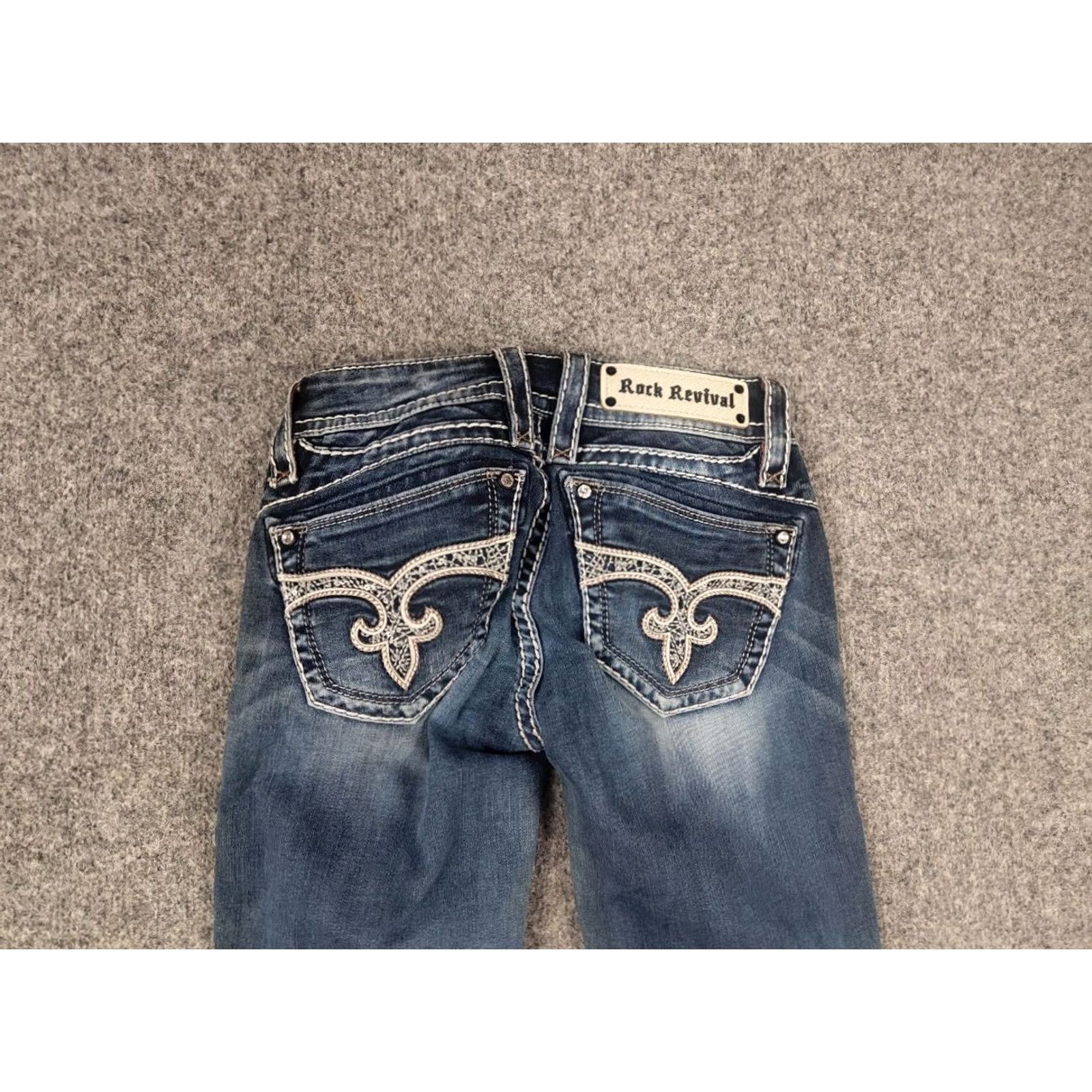 Vintage Rock Revival Adele Jeans denim Blue Faded Embroidered logo Y2K Style Vintage Size 27" / US 4 / IT 40 - 7 Thumbnail