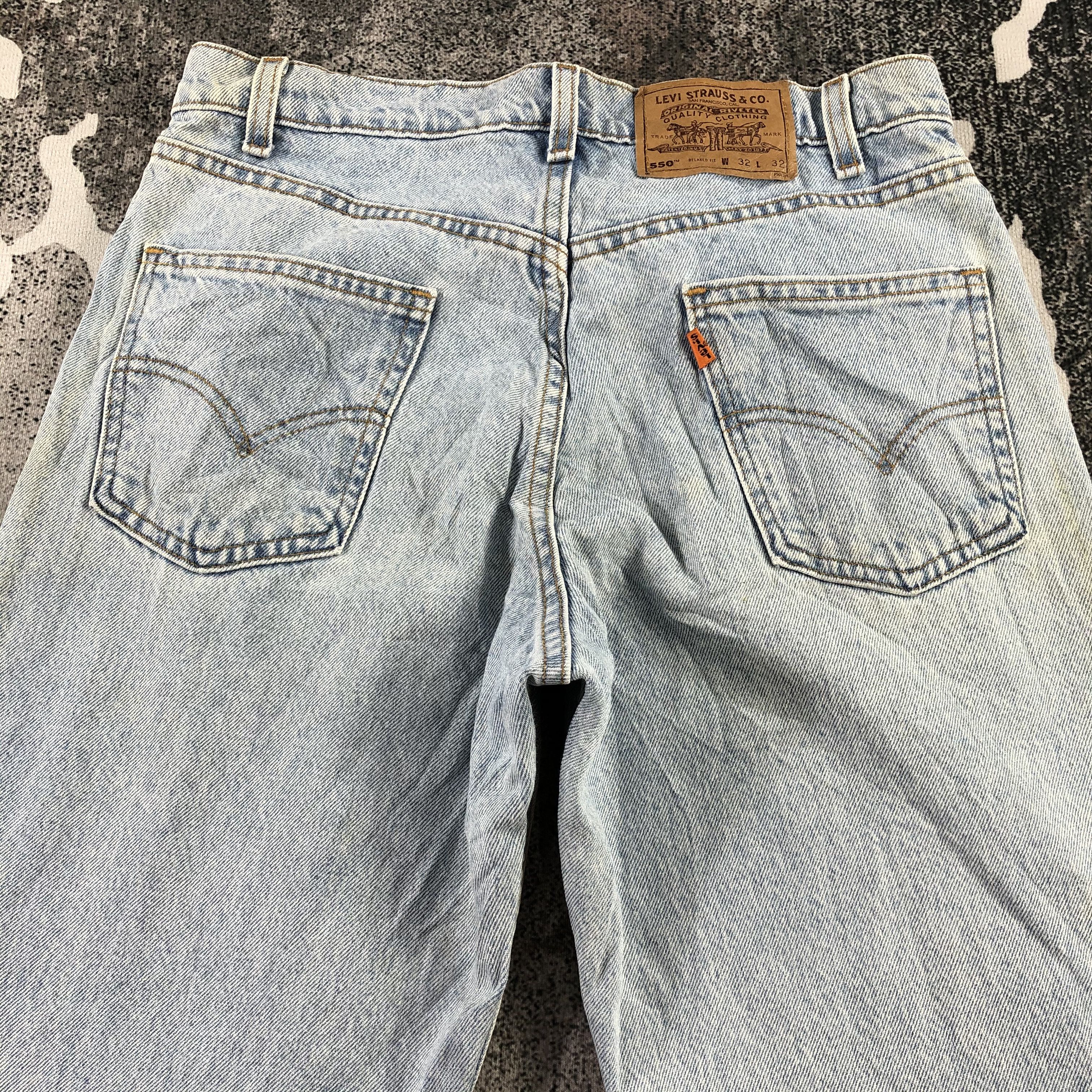 Levi's Vintage 90s Levi's 550 Jeans Orange Tab Denim KJ1407 Size US 32 / EU 48 - 4 Thumbnail