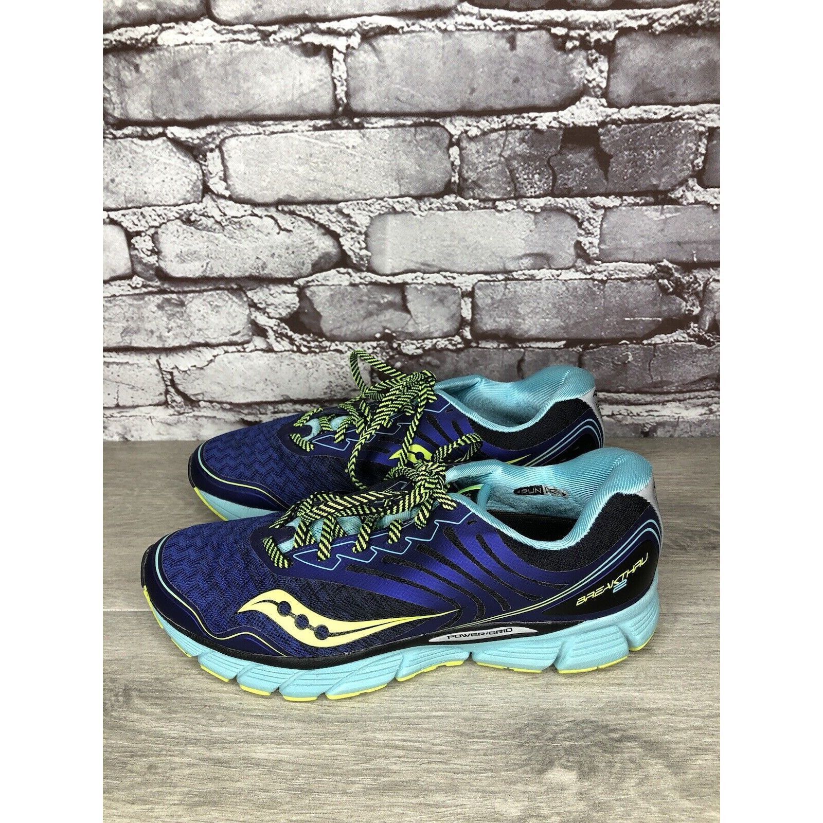 Saucony Saucony Breakthru 2 S10304-2 Purple Blue Yellow Running Shoe Size US 9.5 / IT 39.5 - 9 Thumbnail