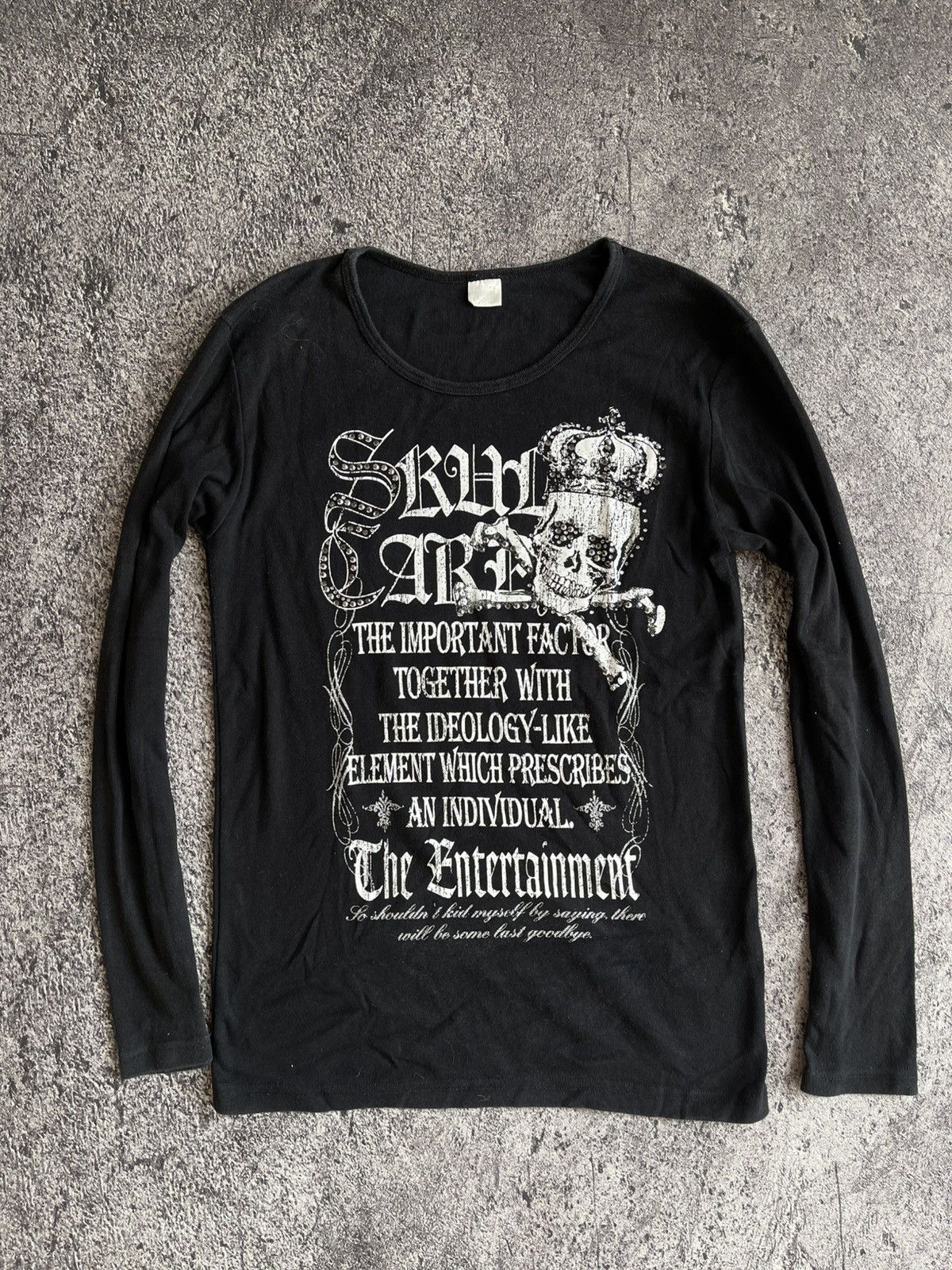 Japanese Brand Y2K Corn Flake Skull ifsixwasnine long sleeve Size US M / EU 48-50 / 2 - 1 Thumbnail