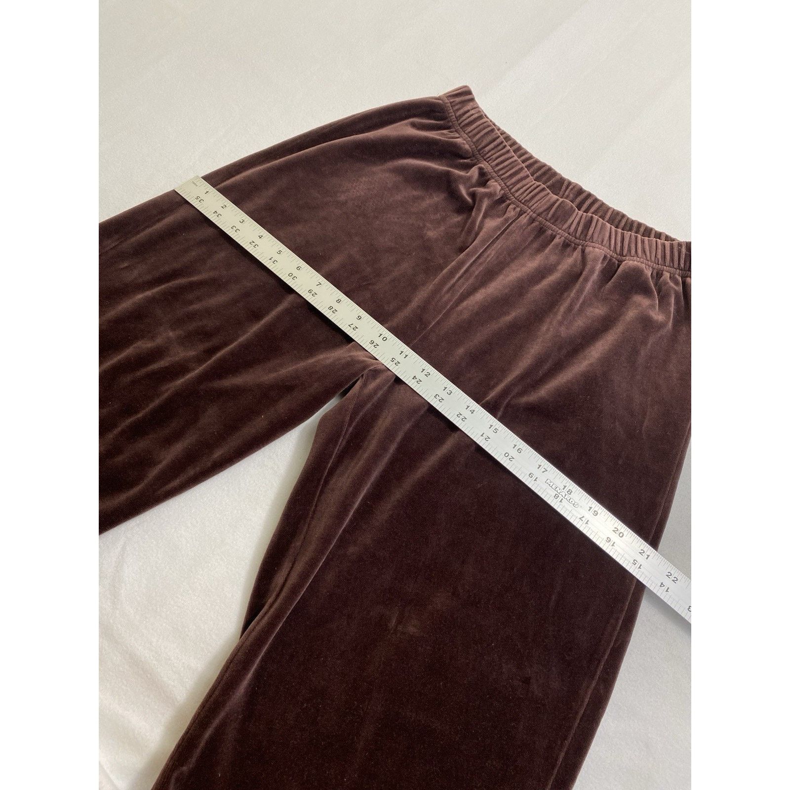 Basic Editions Vintage Womens Medium Dark Brown Velour Tracksuit Set Y2K Size 27" / US 4 / IT 40 - 13 Thumbnail