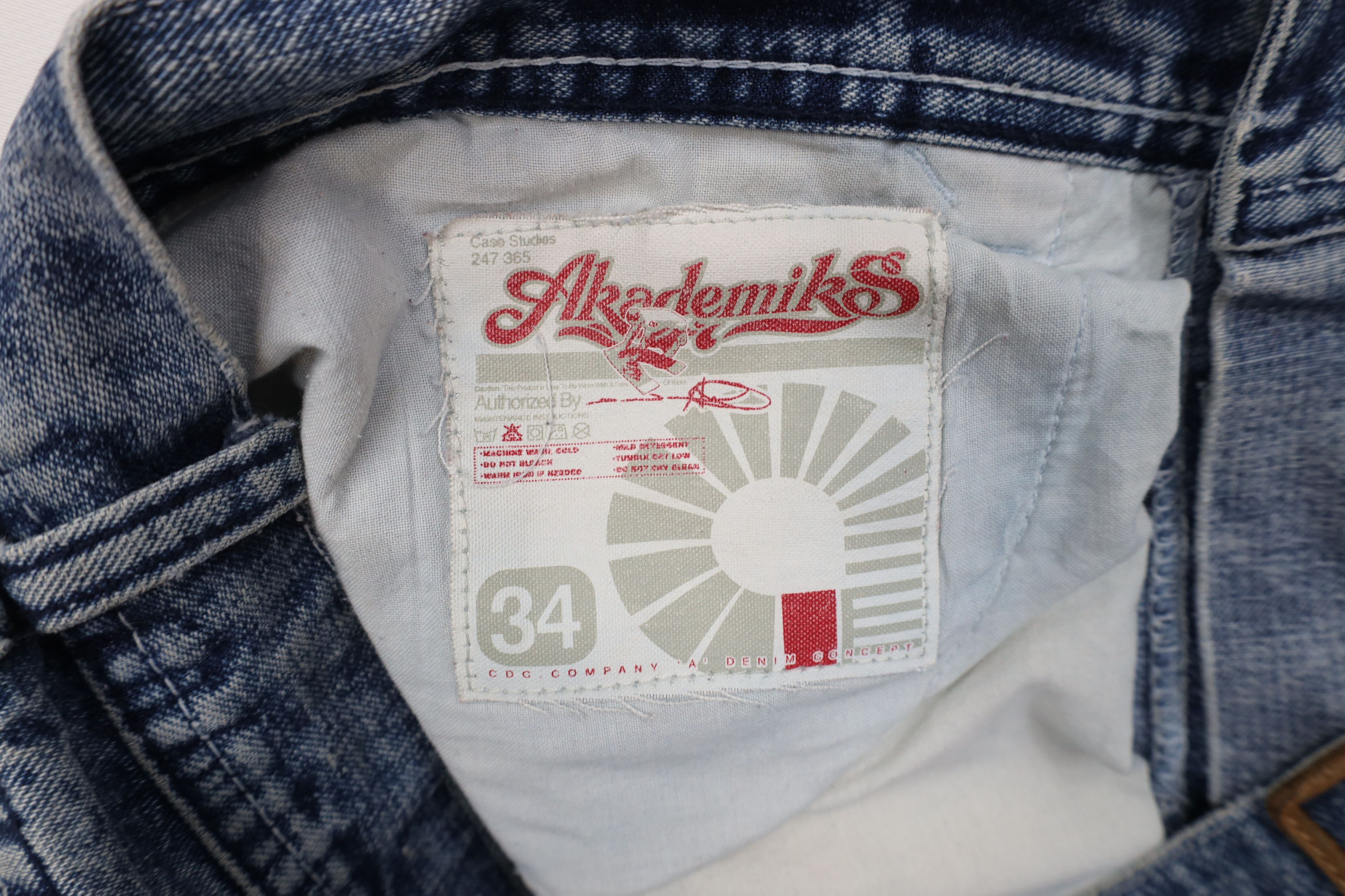 Vintage Vintage 90s Y2K Streetwear Baggy Wide Leg Denim Jeans Size US 34 / EU 50 - 11 Thumbnail