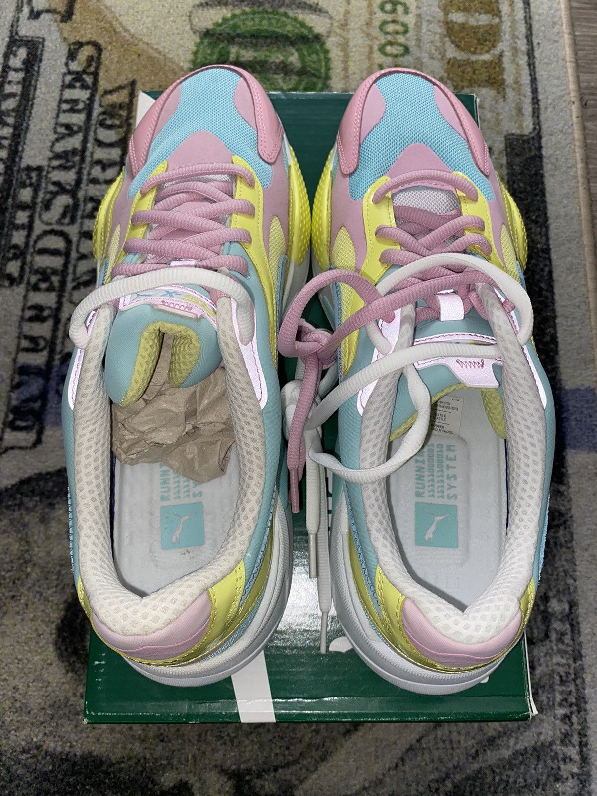 Puma Puma RS-X3 Plastic Gulf Stream Sunny Lime Sneakers Size US 14 / EU 47 - 4 Thumbnail