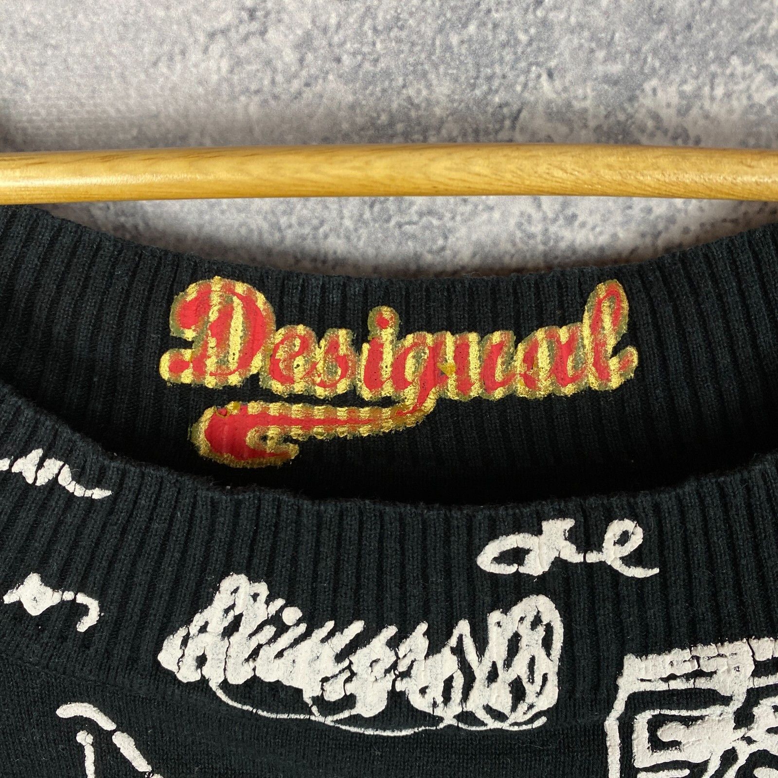 Desigual Desigual Sweater Women's Size M Black Long Sleeve ` Size M / US 6-8 / IT 42-44 - 4 Thumbnail