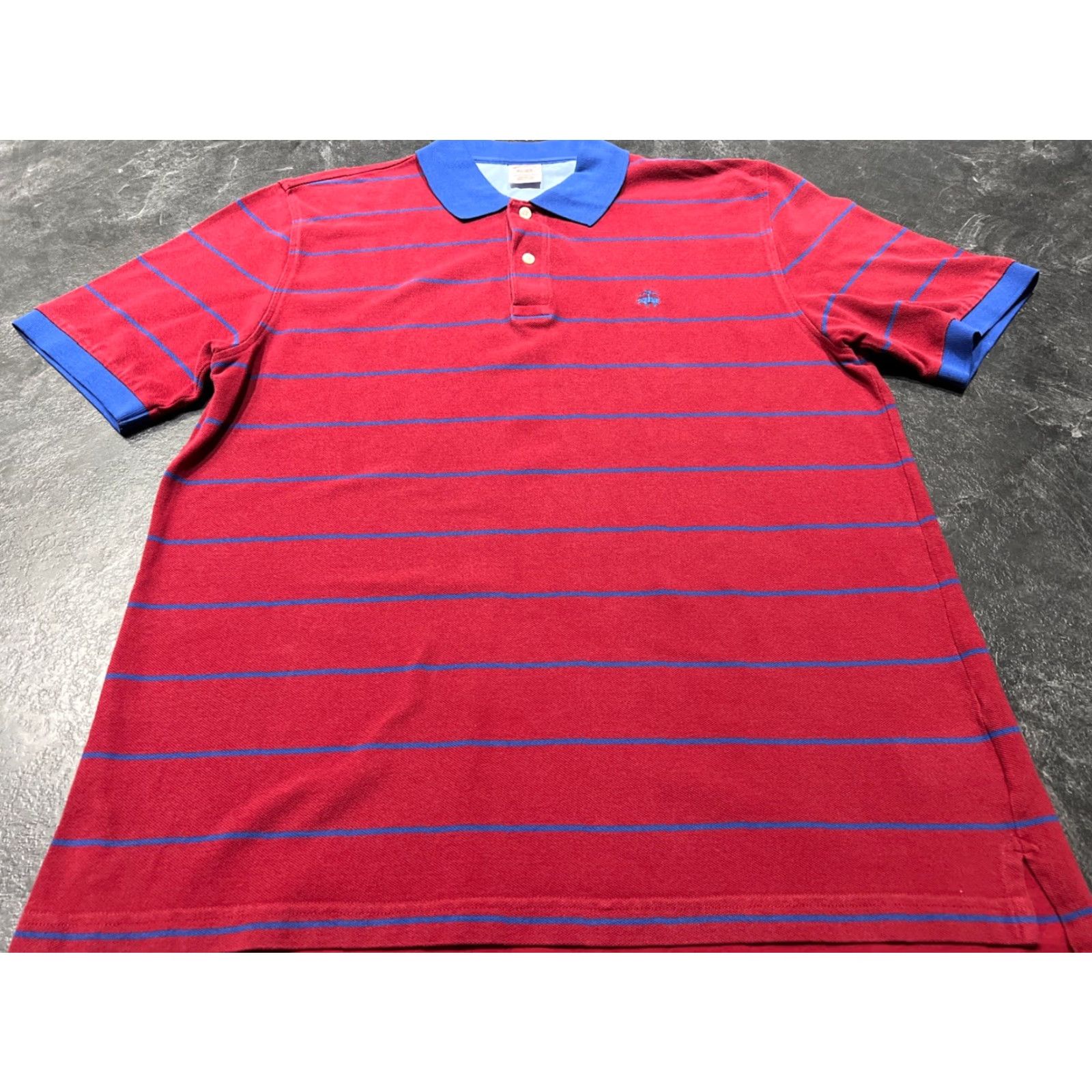 Brooks Brothers Brooks Brothers 1818 Polo Shirt Men Large Short Sleeve Striped Blue Red Multicolor Size US L / EU 52-54 / 3 - 2 Thumbnail
