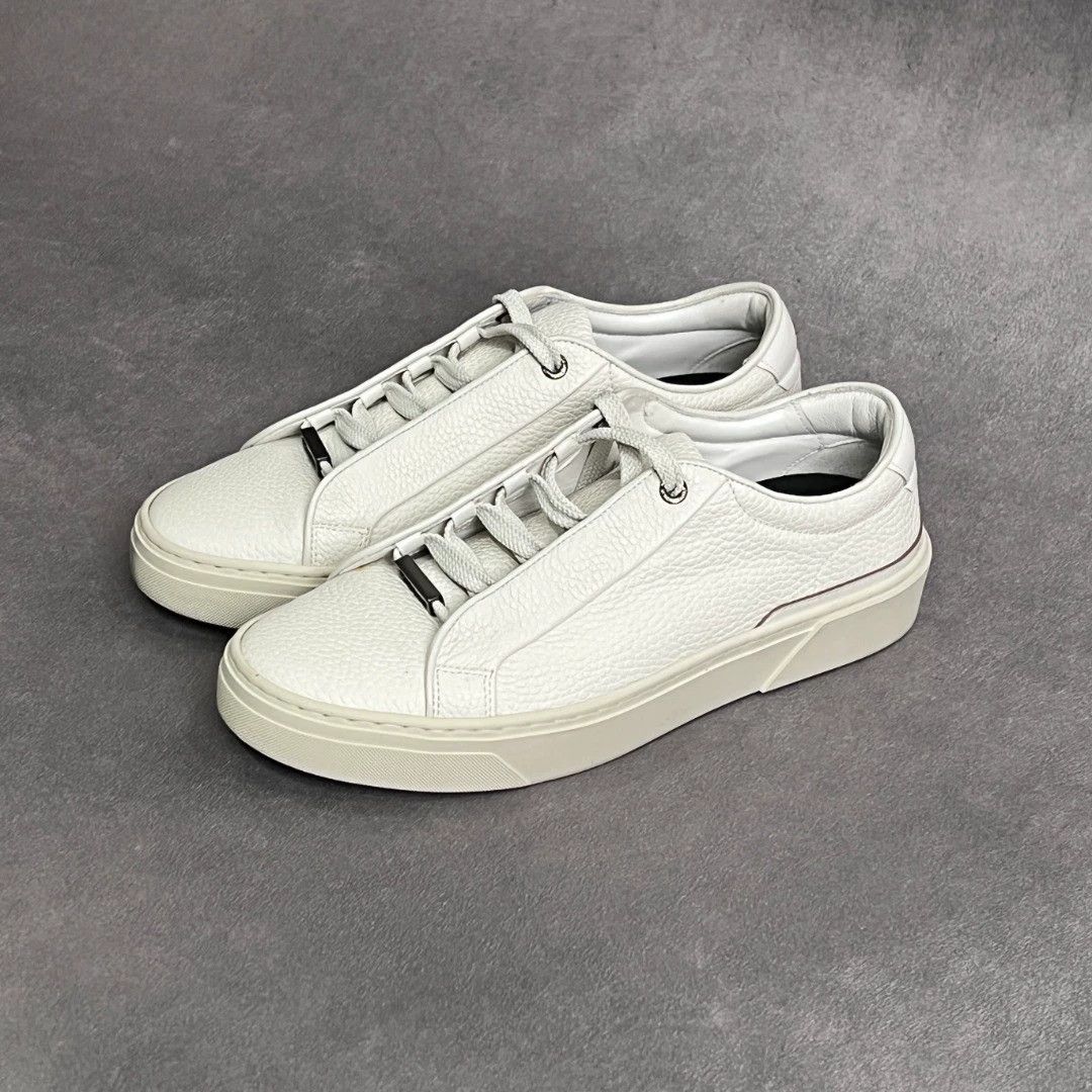 Hugo Boss HUGO BOSS White Leather Casual Sneakers 39-45 Size US 6 / EU 39 - 2 Thumbnail