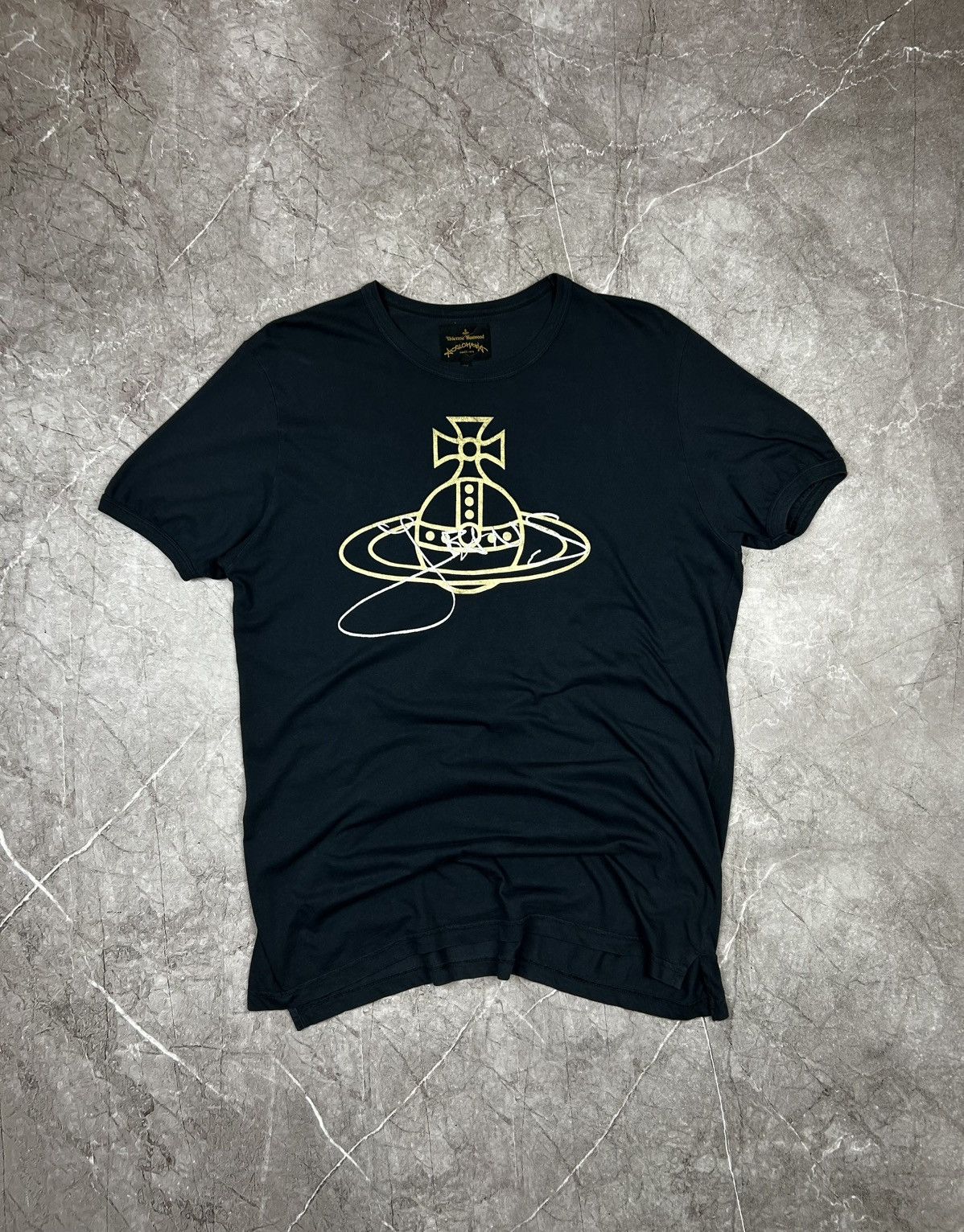 Vivienne Westwood Vintage Vivienne Westwood Big Logo T-shirt Dark blue Size US XXL / EU 58 / 5 - 2 Thumbnail