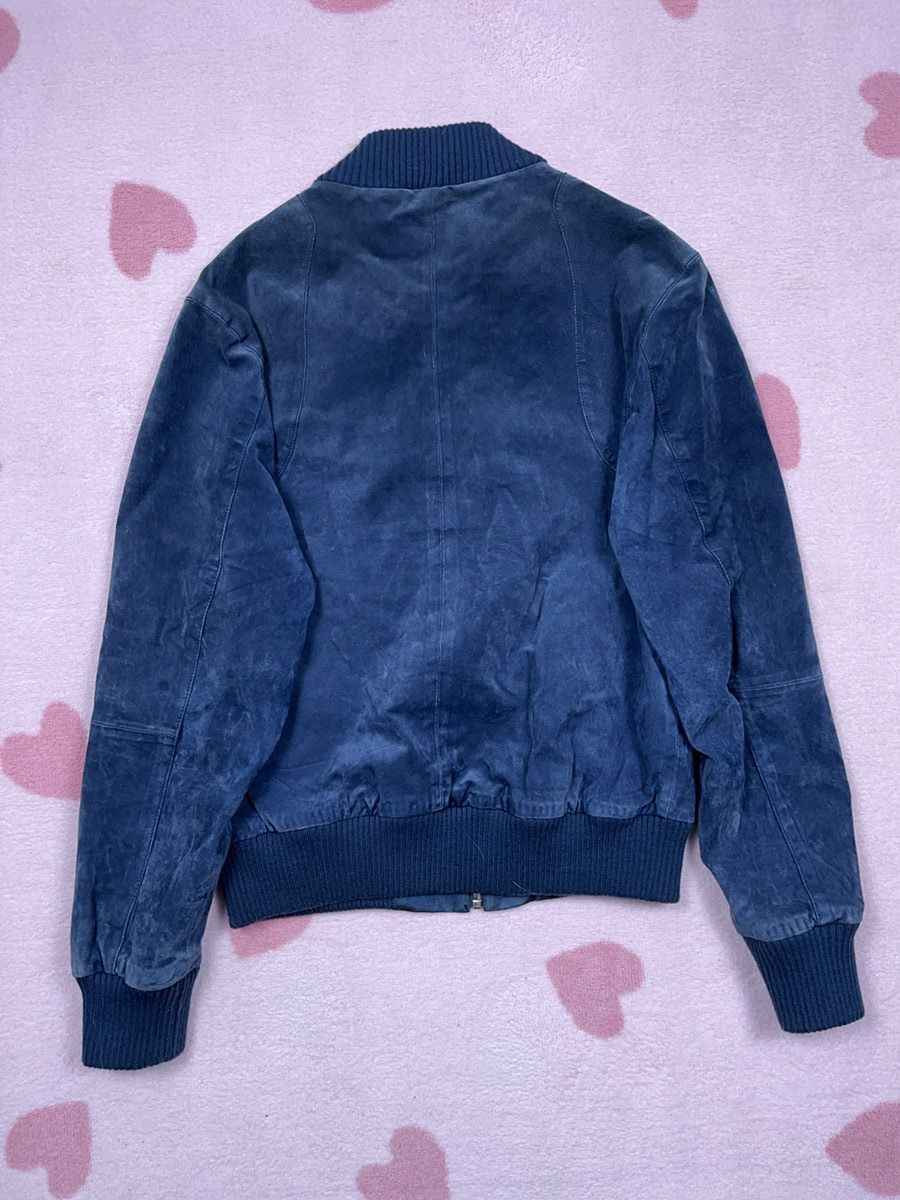 Other ➕ vintage suede ocean blue bomber jacket faded leather jackt Size US M / EU 48-50 / 2 - 2 Thumbnail