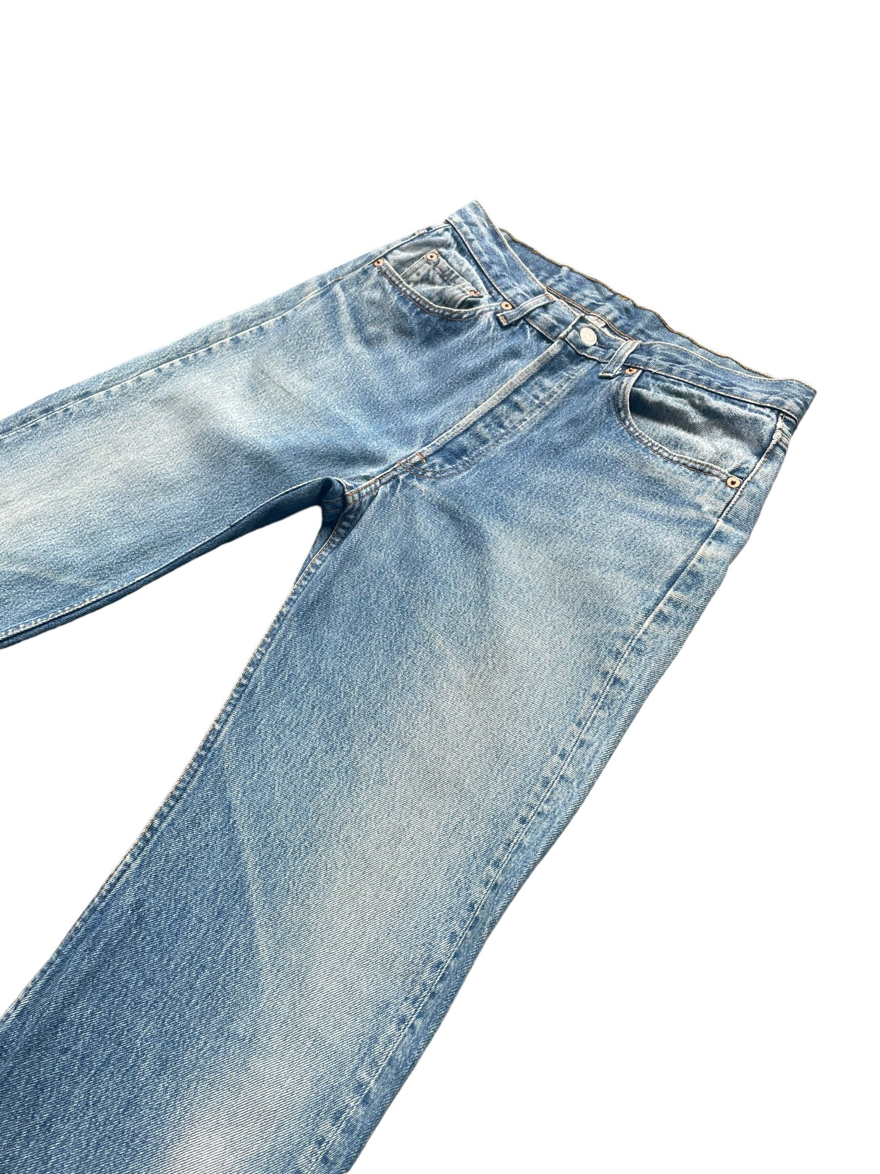 Levi's Vintage 1991 Levis 501 e Stone Wash Faded Denim Size US 32 / EU 48 - 2 Thumbnail