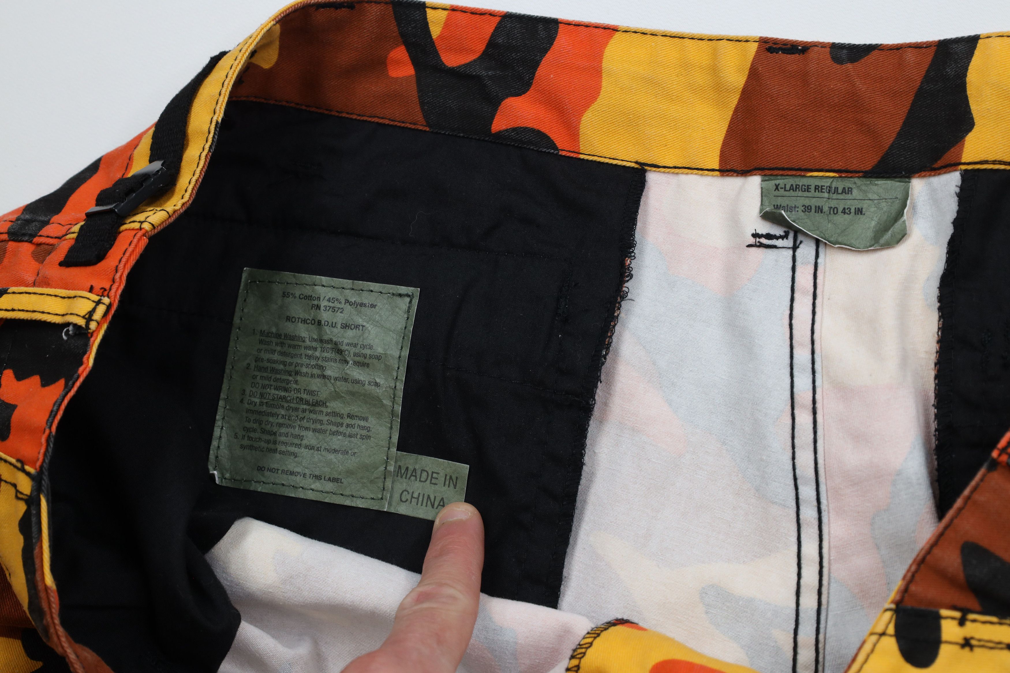 Rothco × Vintage Vintage Rothco Military BDU Camouflage Cargo Shorts Orange Size US 36 / EU 52 - 10 Thumbnail