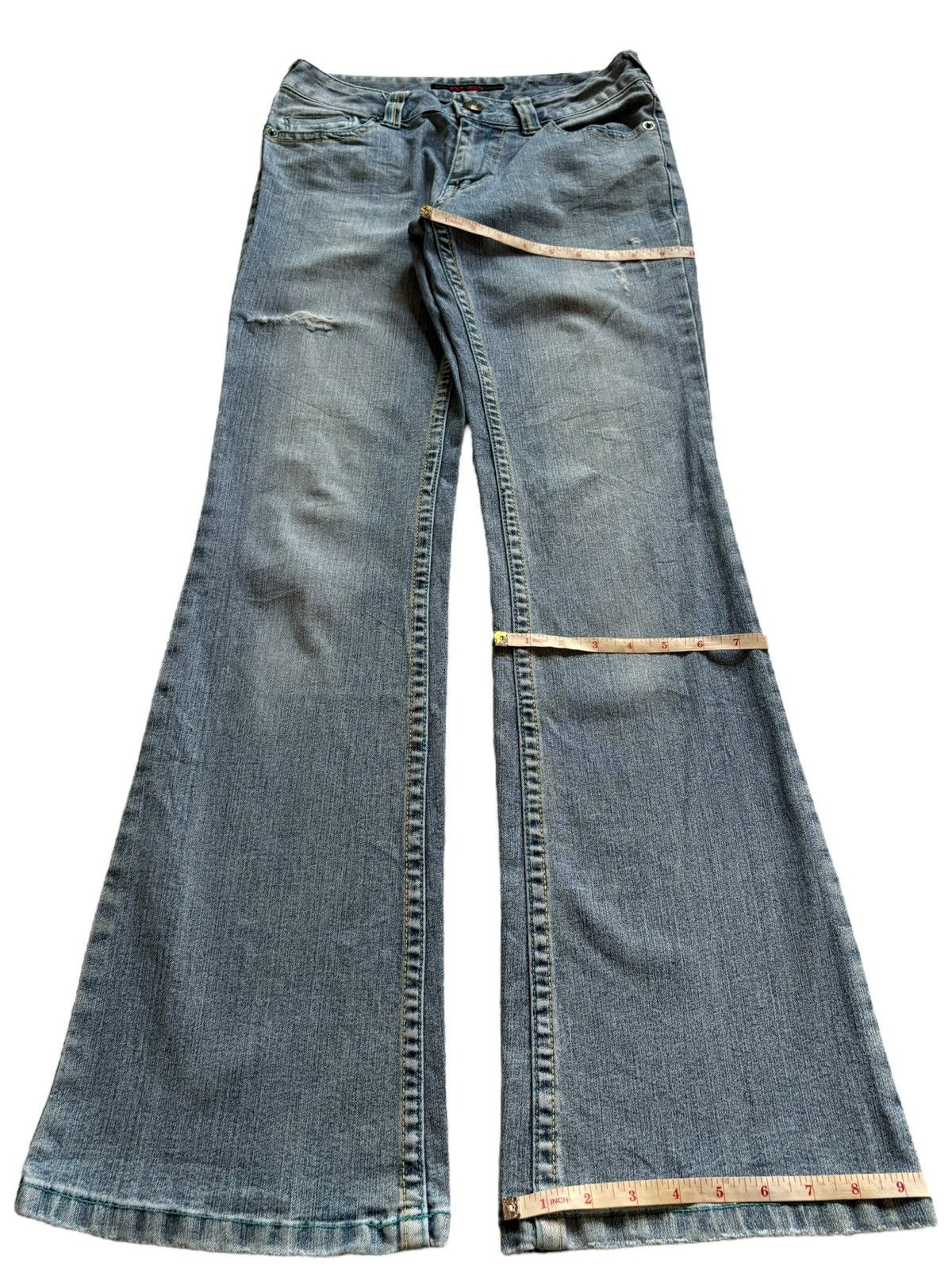 Japanese Brand SALES🔥Vintage Japanese Brand Blue Wash Bootcut Flare Jeans Size US 28 / EU 44 - 14 Thumbnail