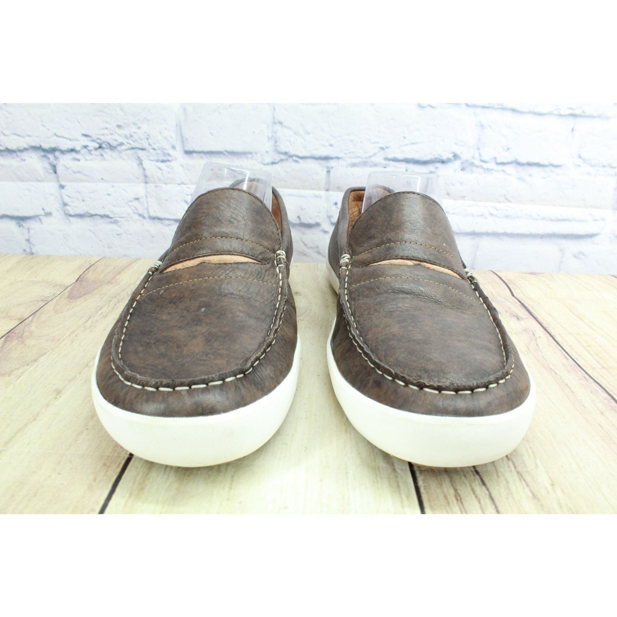 L.L. Bean LL Bean Men's Brown Leather Mountainville Penny Loafers Size US 11.5 / EU 44-45 - 4 Thumbnail