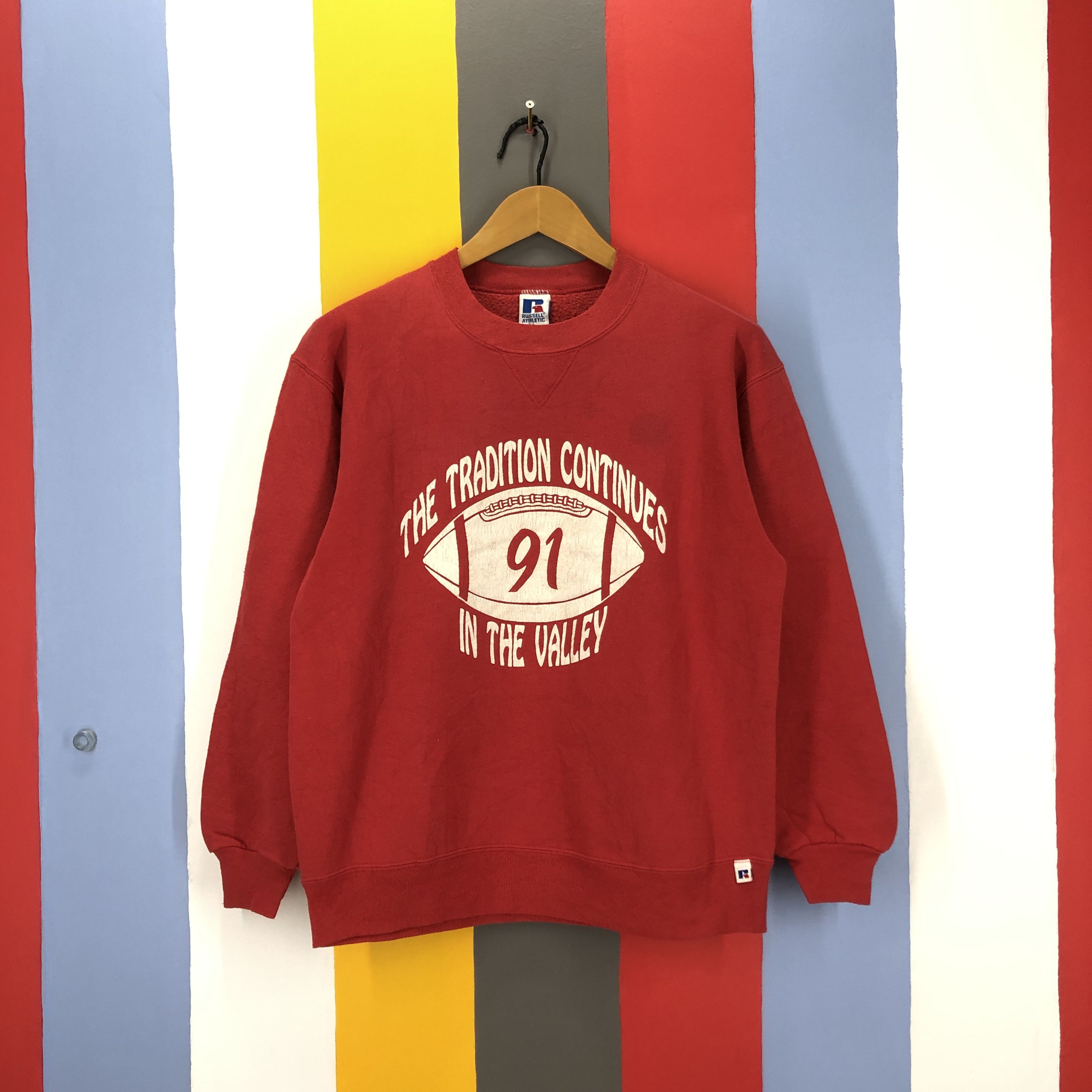 Russell Athletic 90s Vintage RUSSELL RUGBY Crew Neck Sweatshirt #1063/AK Size US M / EU 48-50 / 2 - 1 Thumbnail