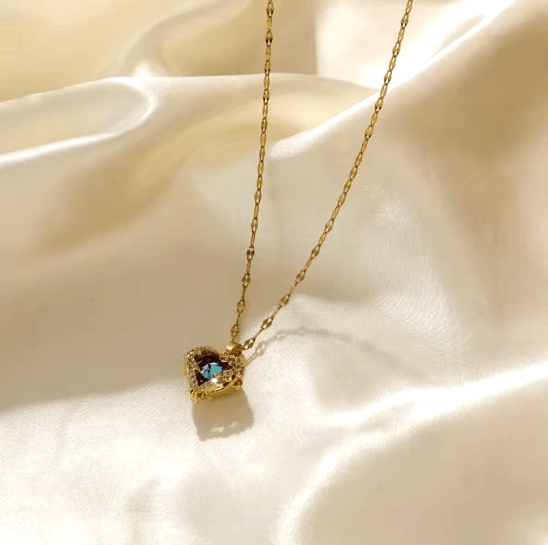 Japanese Brand Stainless Steel Chain Necklace, Love Heart Pendant Size ONE SIZE - 6 Thumbnail