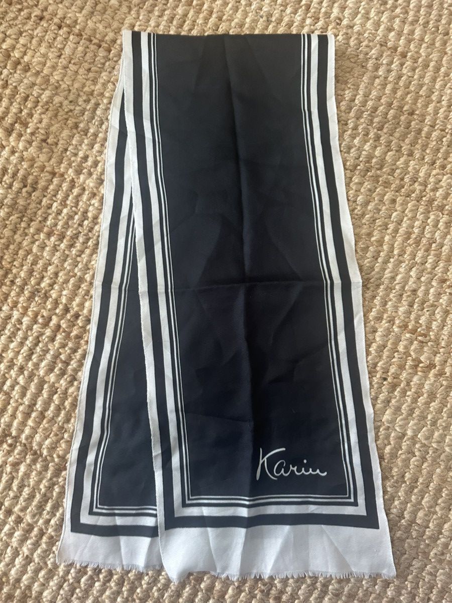 Other VINTAGE BLACK AND WHITE KARIN SCARF 1970’s Size ONE SIZE - 1 Thumbnail