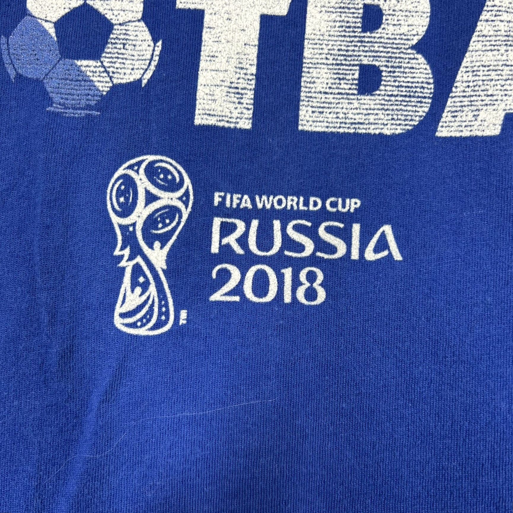 Vintage France Football T-Shirt FIFA World Cup Russia 2018 Mens Large Royal Blue Size US L / EU 52-54 / 3 - 6 Thumbnail