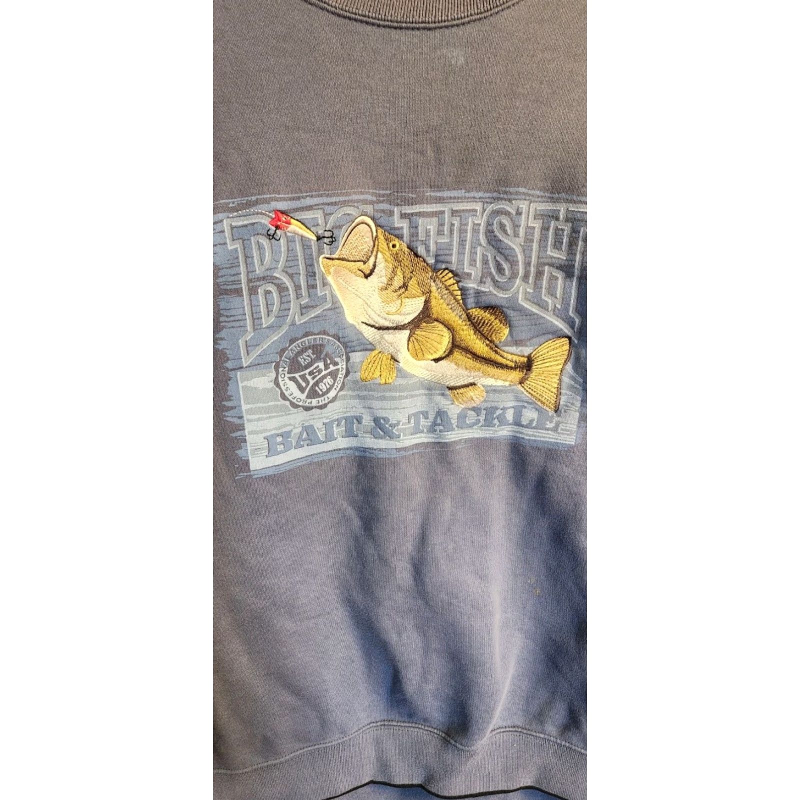 Croft & Barrow Croft & Barrow Sweatshirt Men L Large Blue Bass Fishing Big Fish Vintage Sweater Size US L / EU 52-54 / 3 - 4 Thumbnail