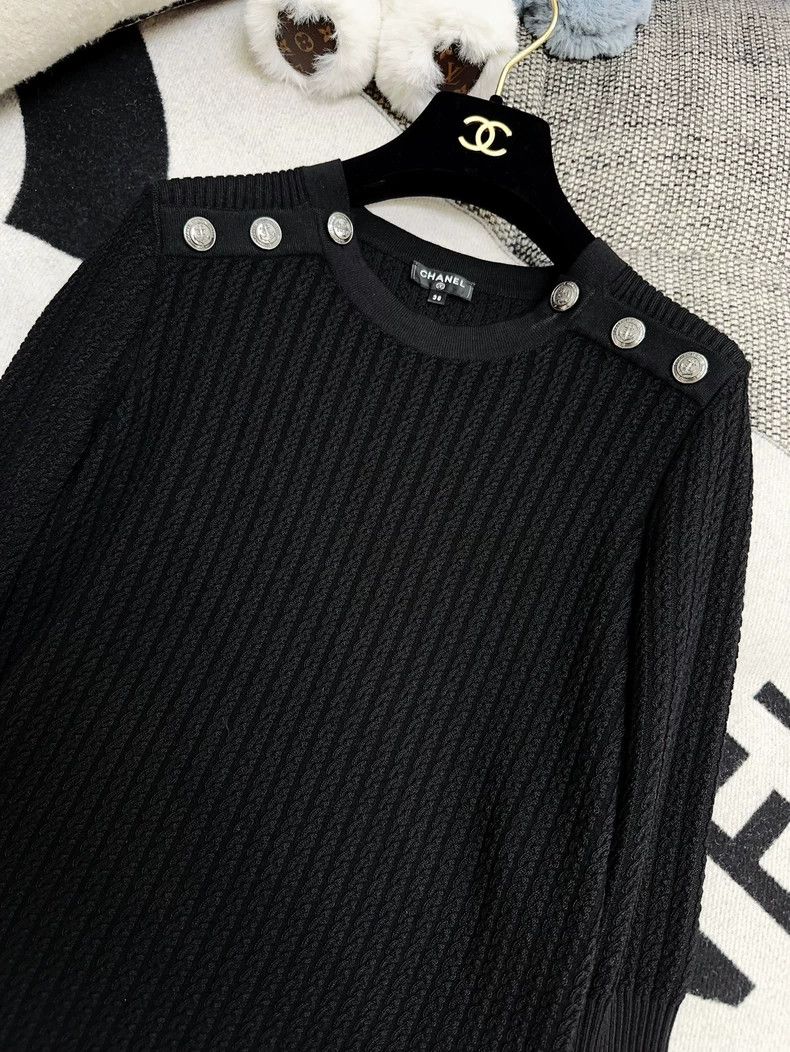 Chanel Chanel Hamburger series anchor buckle black long-sleeved k Size XS / US 0-2 / IT 36-38 - 4 Thumbnail