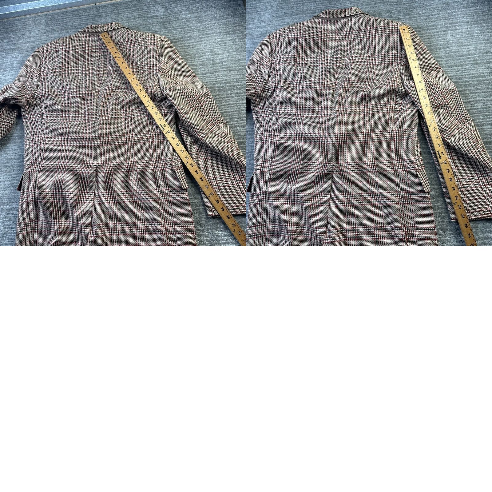 Hart Schaffner Marx VINTAGE Hart Schaffner Marx Blazer Sport Coat Mens 44S Glen Plaid Jacket 70s Size 44R - 9 Thumbnail