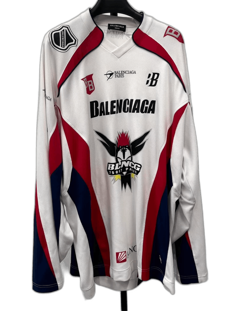 Balenciaga Balenciaga Red and White Hockey Jersey M Size-2507 Size US M / EU 48-50 / 2 - 1 Thumbnail