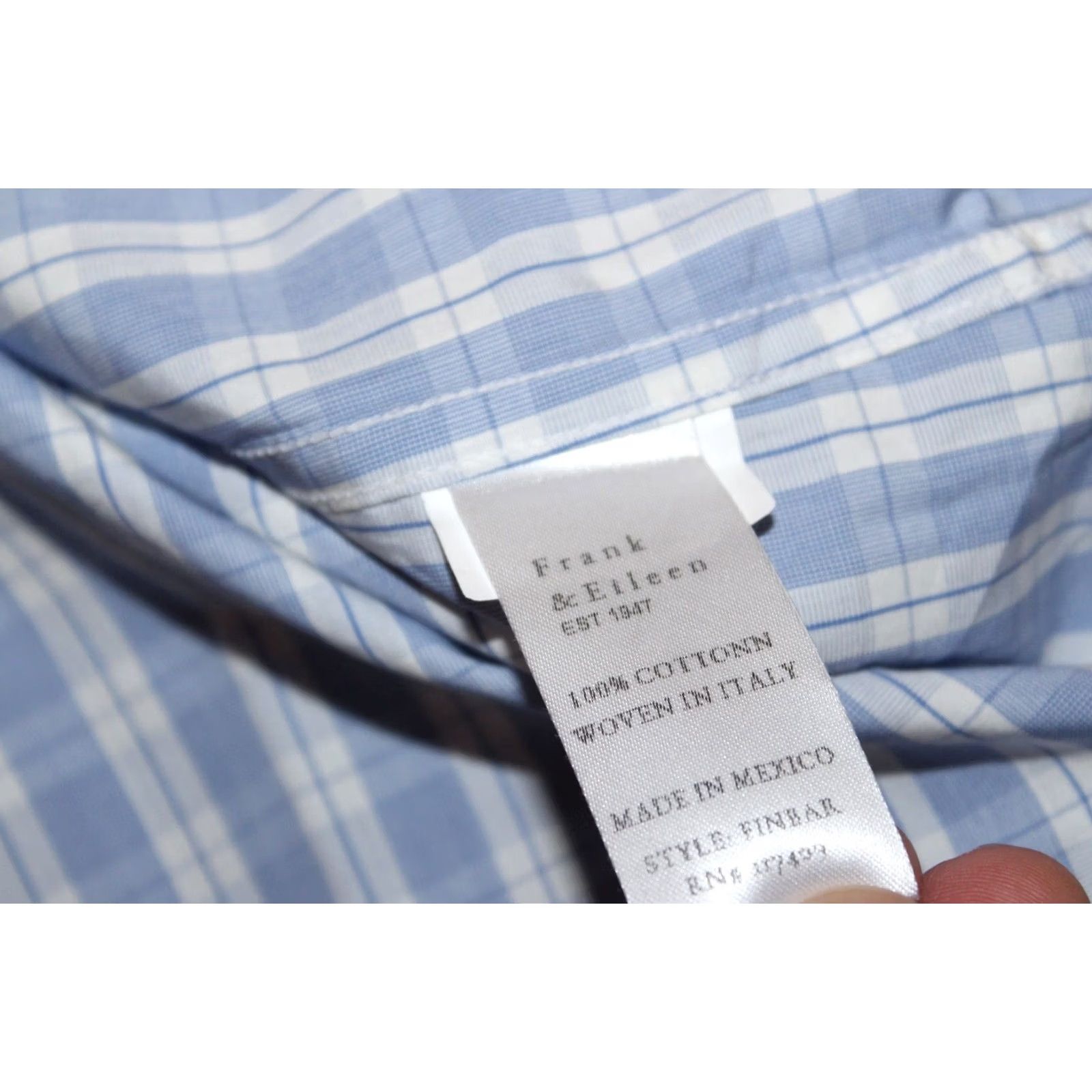 Frank & Eileen Frank & Eileen Blue Finbar Checkered Button-Up Shirt Mens M Size US M / EU 48-50 / 2 - 4 Thumbnail