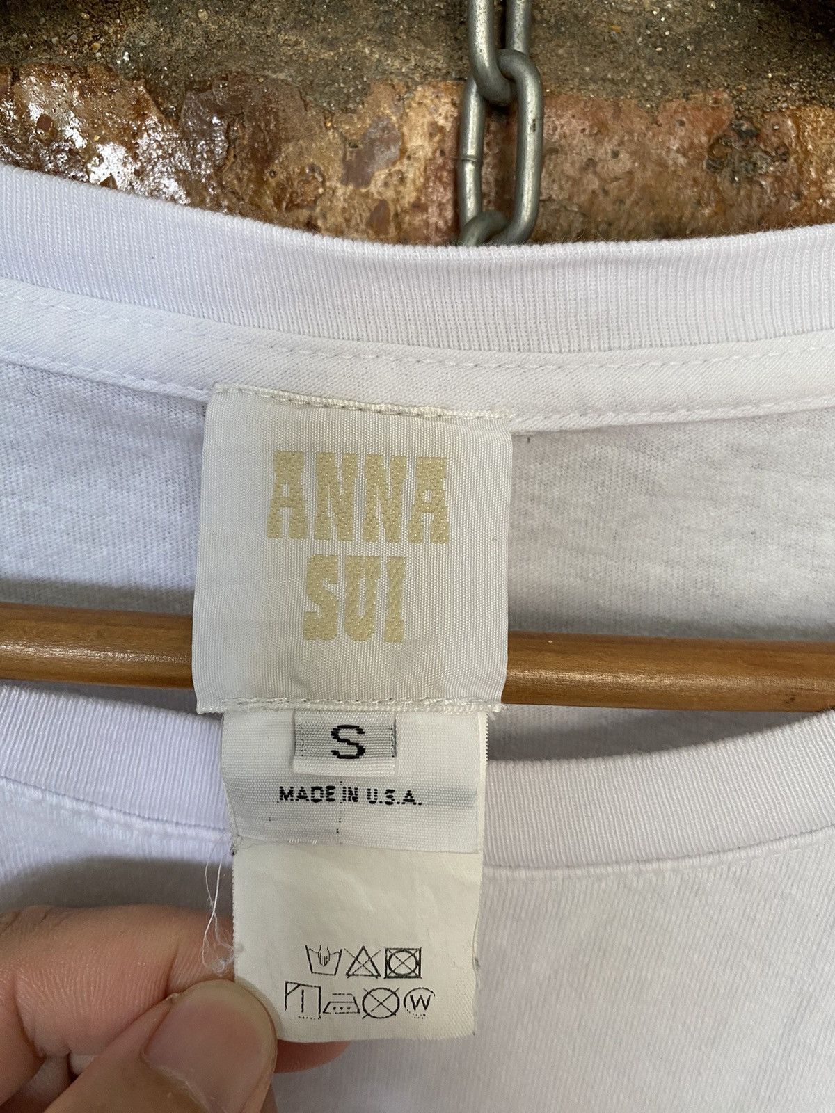 Anna Sui 1990s Anna Sui Anarchy Seditionaries logo crop tee Size S / US 4 / IT 40 - 6 Thumbnail