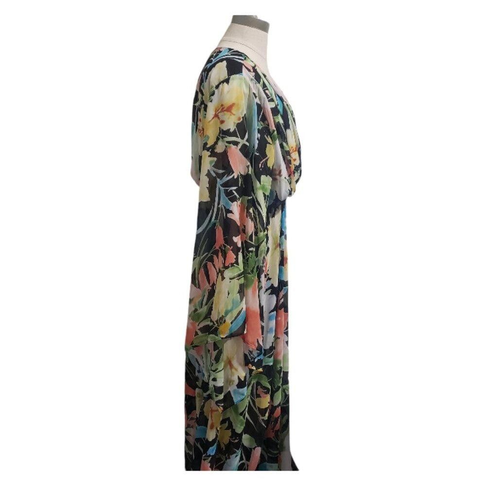 Designer CT1943 Meghan Los Angeles Floral Evening Maxi Dress L Size L / US 10 / IT 46 - 5 Thumbnail