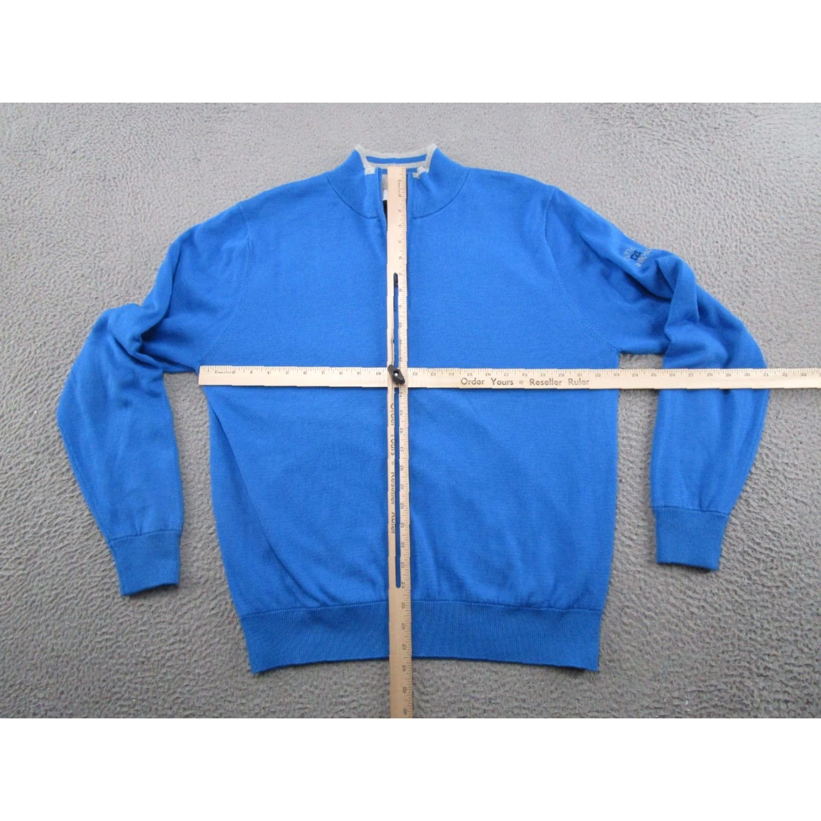 Cutter & Buck Cutter & Buck Pullover Mens XL Blue 1/4 Zip Mock Neck Golf Moisture Wicking Pockets Lined UV Protection Regular Casual Season: Spring Winter Size US XL / EU 56 / 4 - 5 Thumbnail