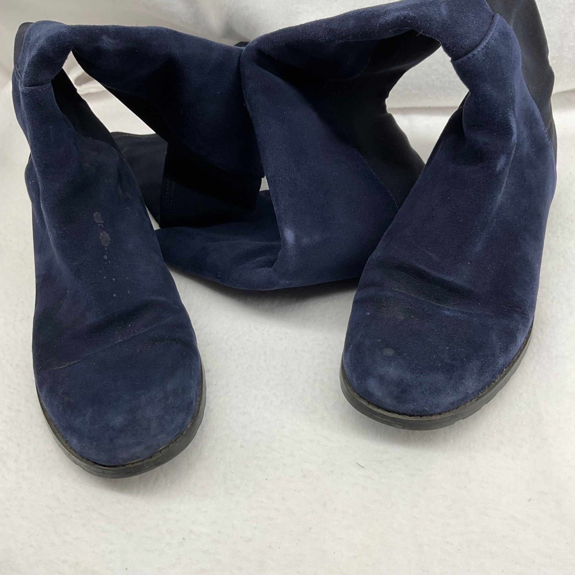 Stuart Weitzman Stuart Weitzman 5050 Over the knee suede navy blue boots SZ6 Size US 6 / IT 36 - 6 Thumbnail