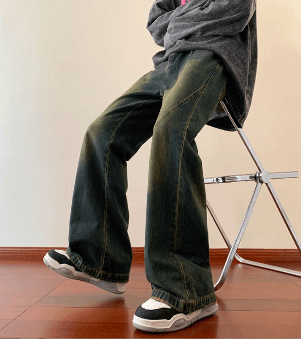 Japanese Brand × Jean Retro loose cool casual high street distressed flared jeans Size US 32 / EU 48 - 4 Thumbnail