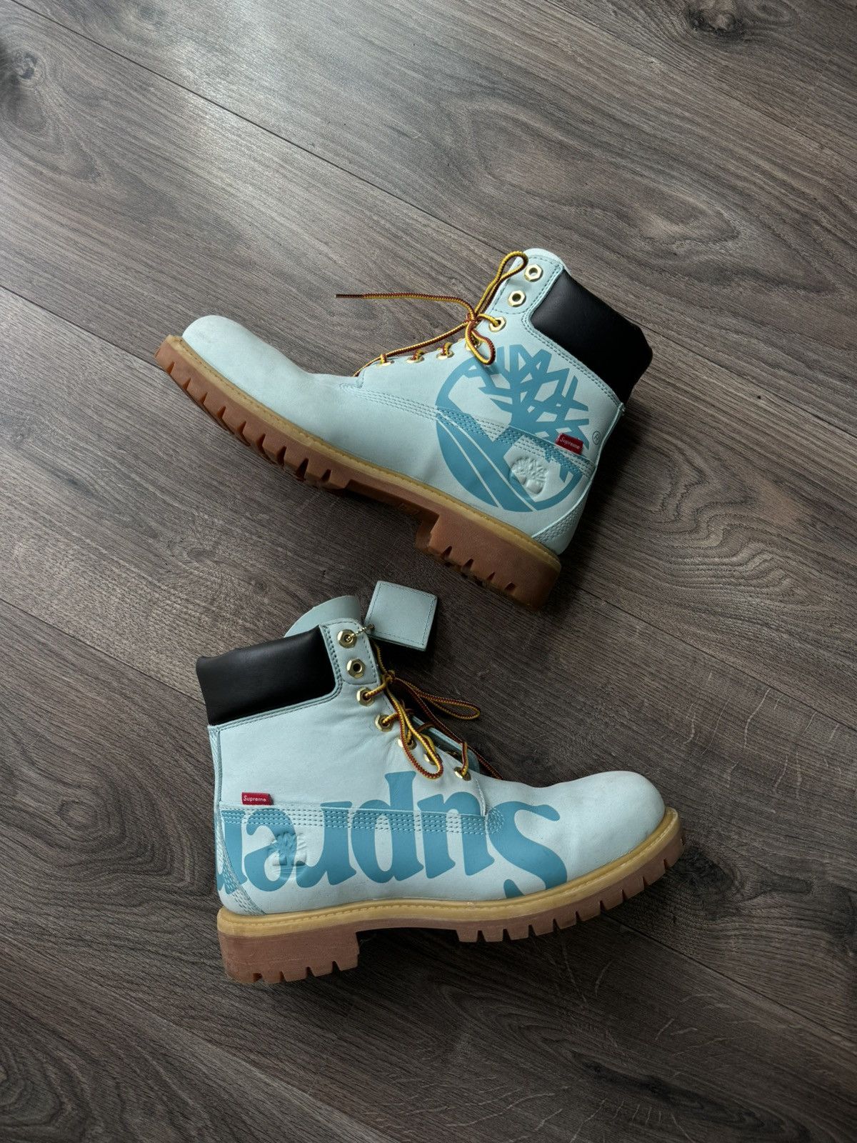 新品Timberland Supreme® Big Logo ICE BLUE Supreme × Timberland Supreme x Timberland ice blue boot | Grailed