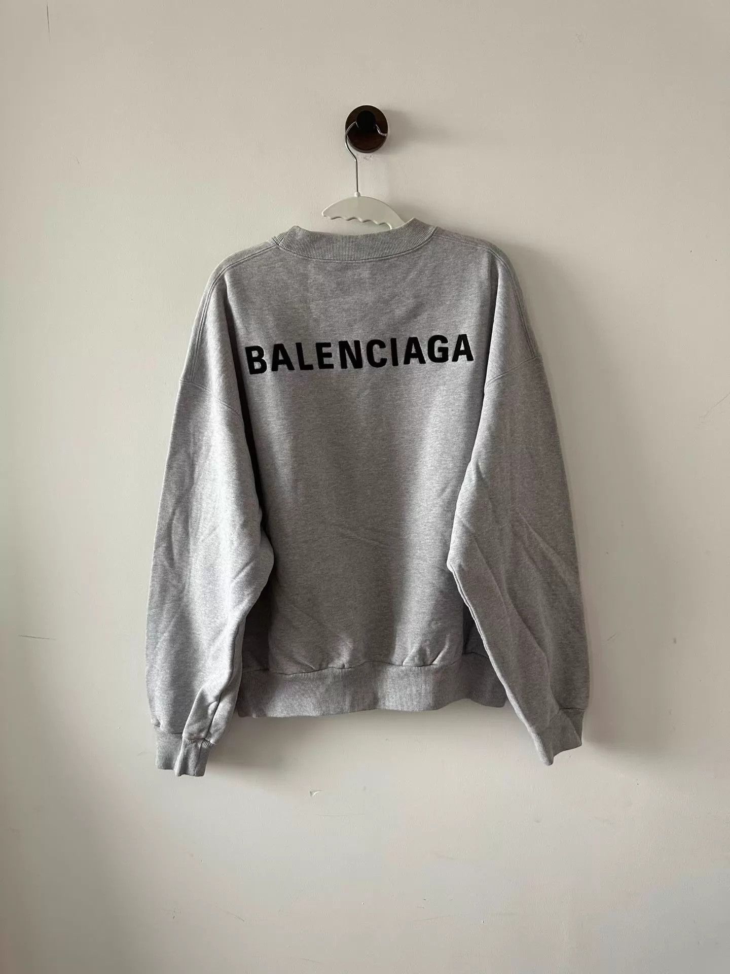 Balenciaga Balenciaga Gray Front & Back Embroidered Hoodie XS Size XS / US 0-2 / IT 36-38 - 2 Thumbnail