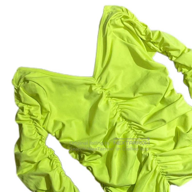 Helmut Lang Helmut Lang Ruffled Tight Long Sleeve Size S / US 4 / IT 40 - 2 Thumbnail