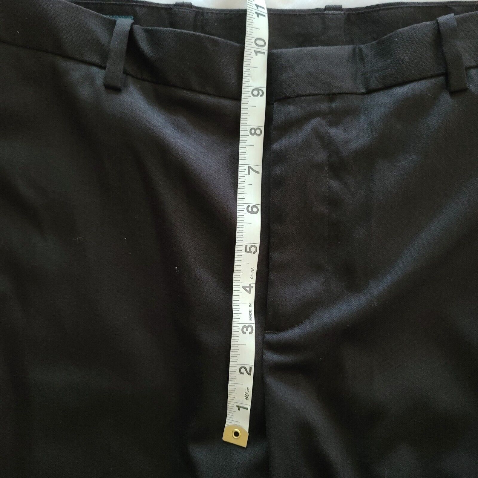 Perry Ellis Modern Fit 36x30 Men's Black Dress Pants Flat Front Pockets Size US 36 / EU 52 - 7 Thumbnail