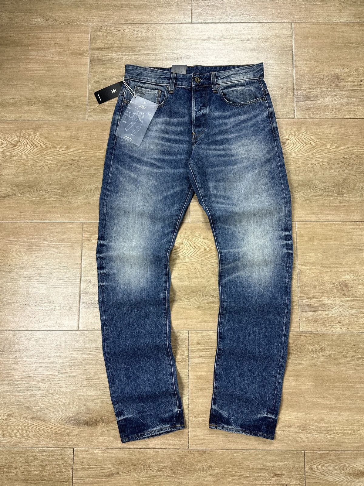 G-Star NEW🏷️ G-Star Raw 3301 Tapered Denim Jeans Size US 30 / EU 46 - 1 Thumbnail