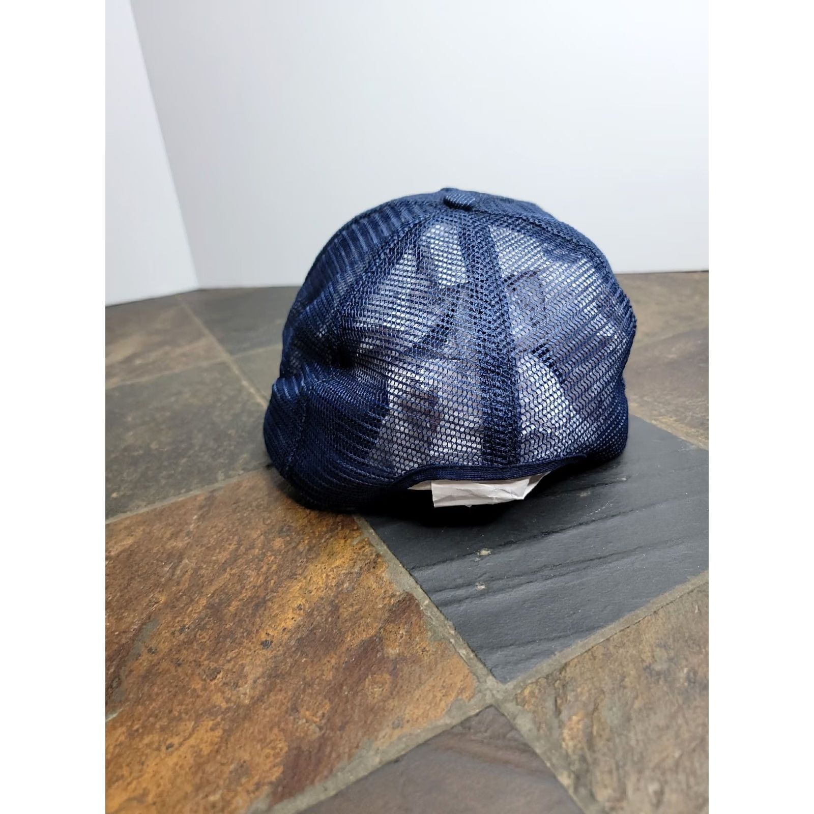 Logo 7 VINTAGE AT&T Trucker Hat USA Made Snapback Logo Hat 80s 90s Line Work Adjustable Men Blue Cotton Twill Size ONE SIZE - 3 Thumbnail